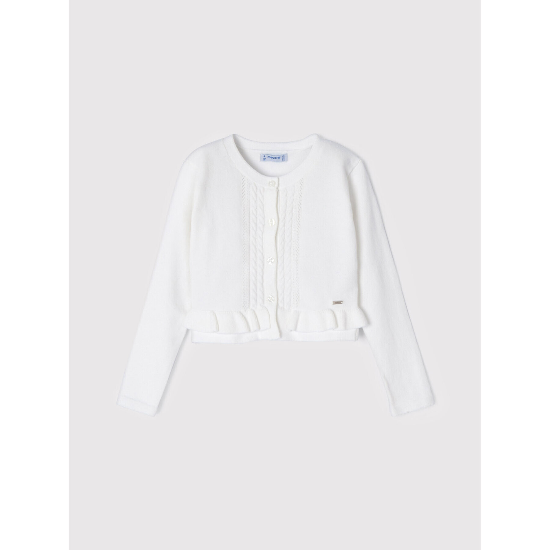 Mayoral Кардиган 3341 Бял Regular Fit - Pepit.bg