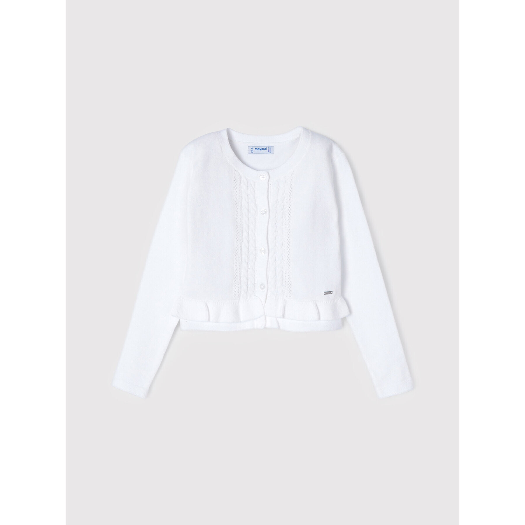Mayoral Кардиган 3341 Бял Regular Fit - Pepit.bg