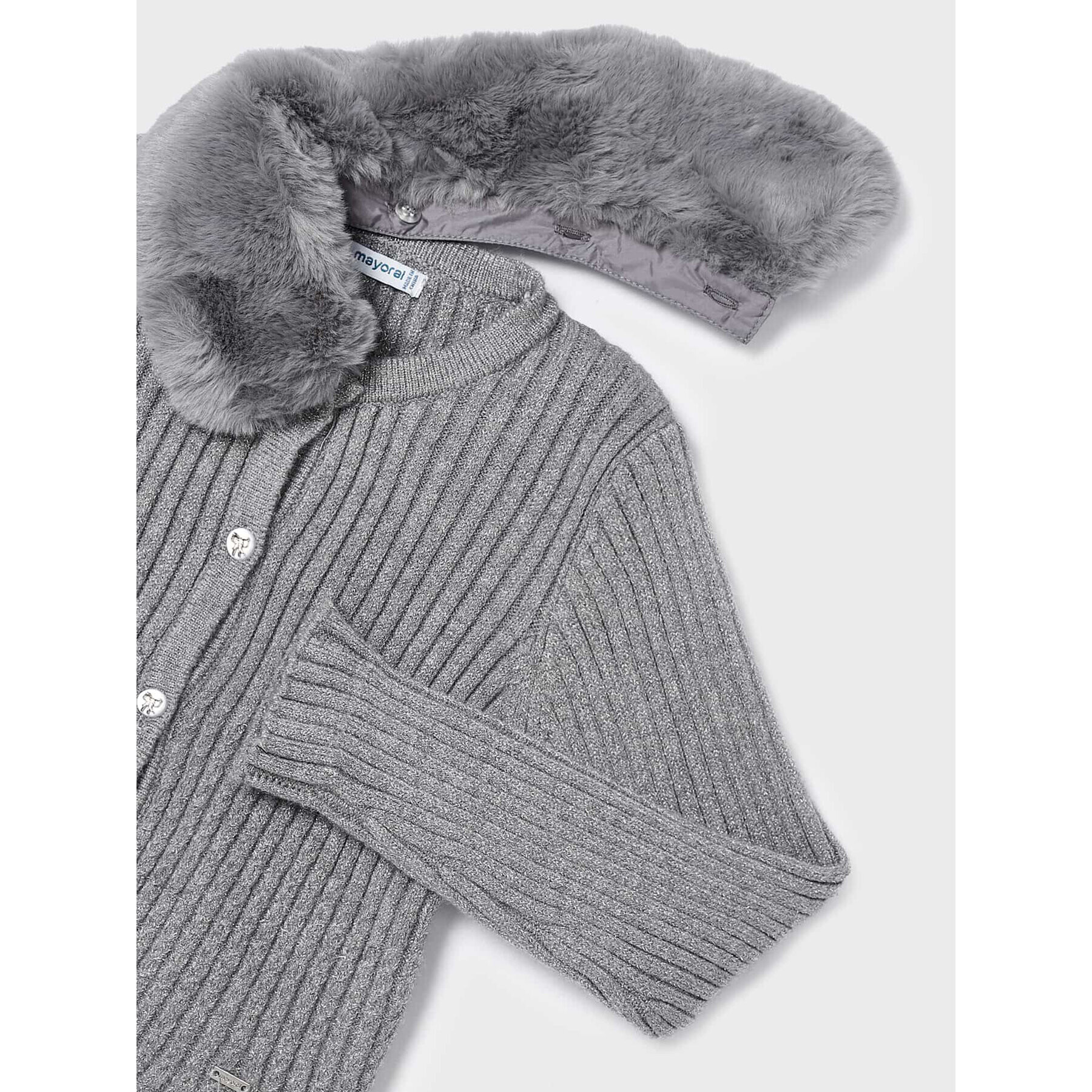 Mayoral Кардиган 4.309 Сив Regular Fit - Pepit.bg