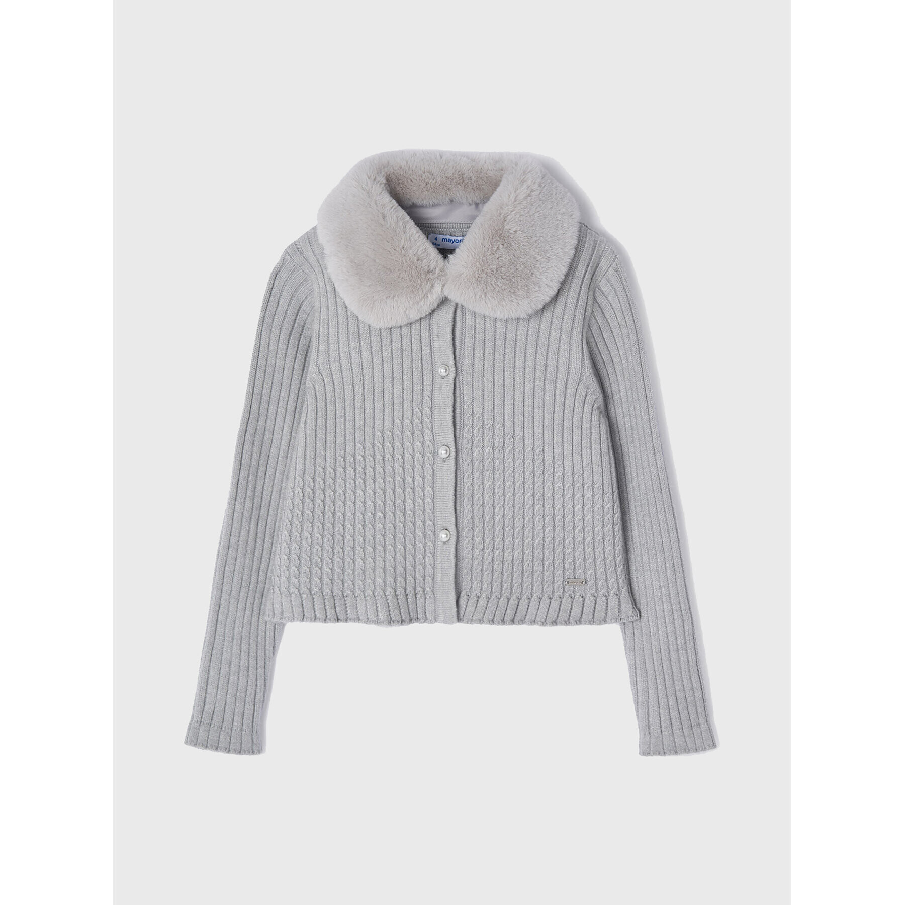 Mayoral Кардиган 4309 Сив Regular Fit - Pepit.bg