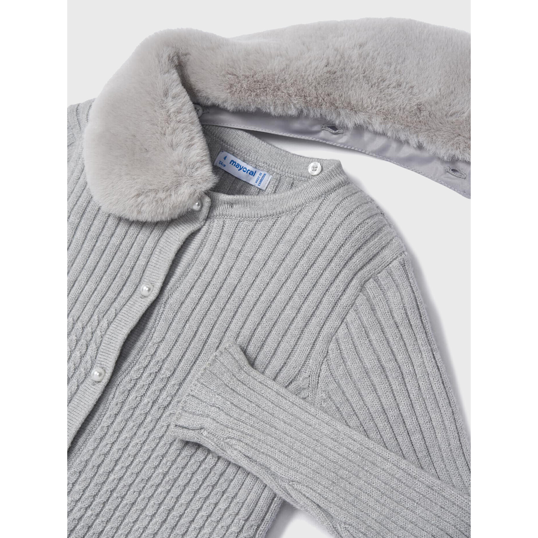 Mayoral Кардиган 4309 Сив Regular Fit - Pepit.bg