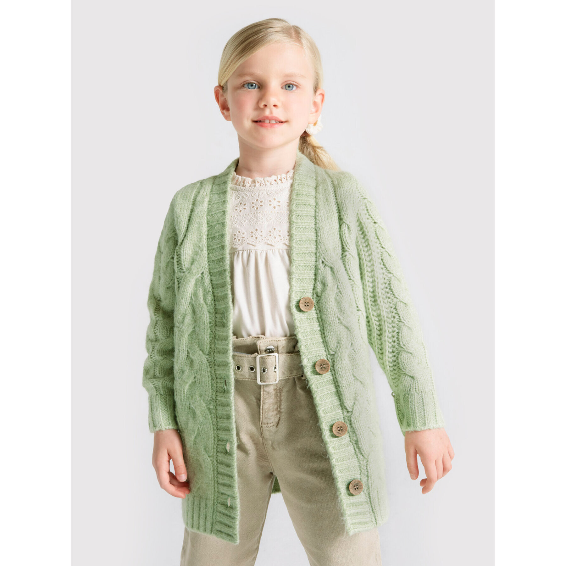 Mayoral Кардиган 4310 Зелен Relaxed Fit - Pepit.bg