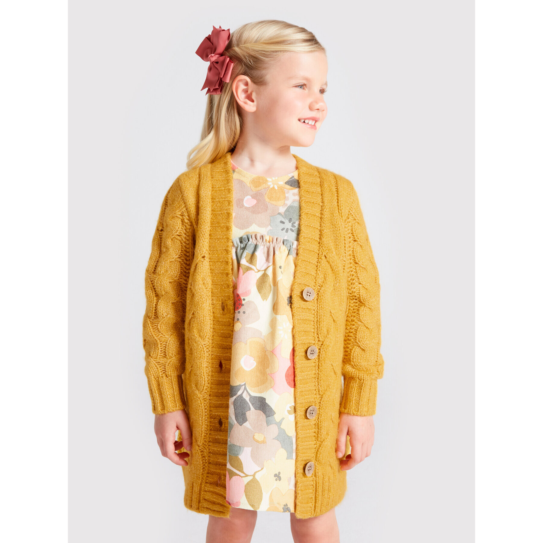 Mayoral Кардиган 4310 Жълт Relaxed Fit - Pepit.bg