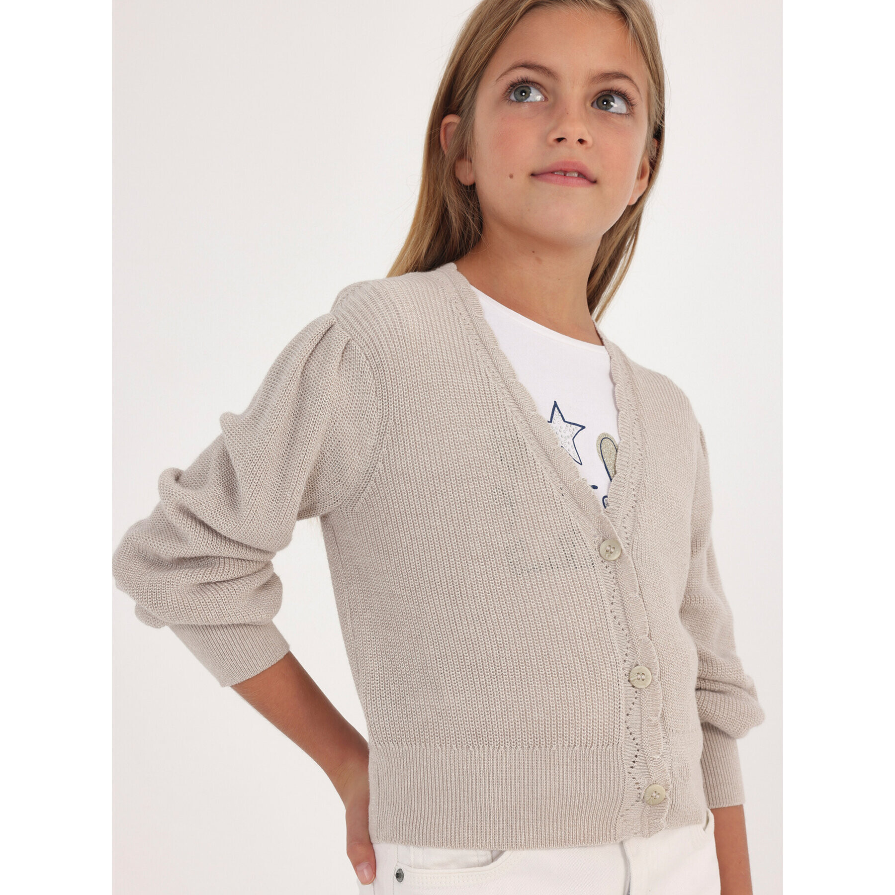 Mayoral Кардиган 6331 Бежов Regular Fit - Pepit.bg