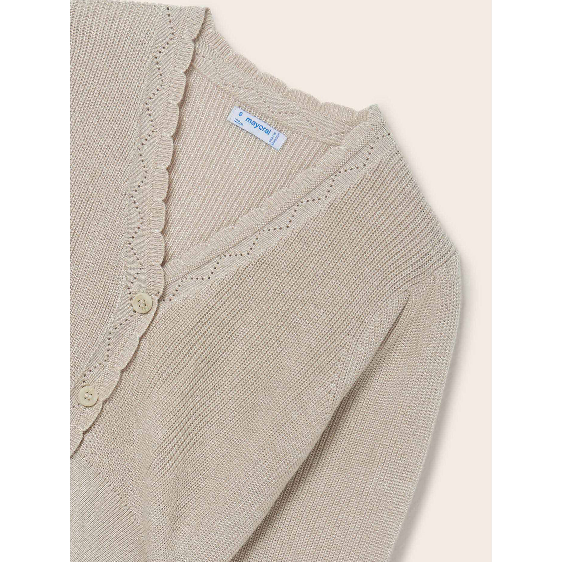 Mayoral Кардиган 6331 Бежов Regular Fit - Pepit.bg