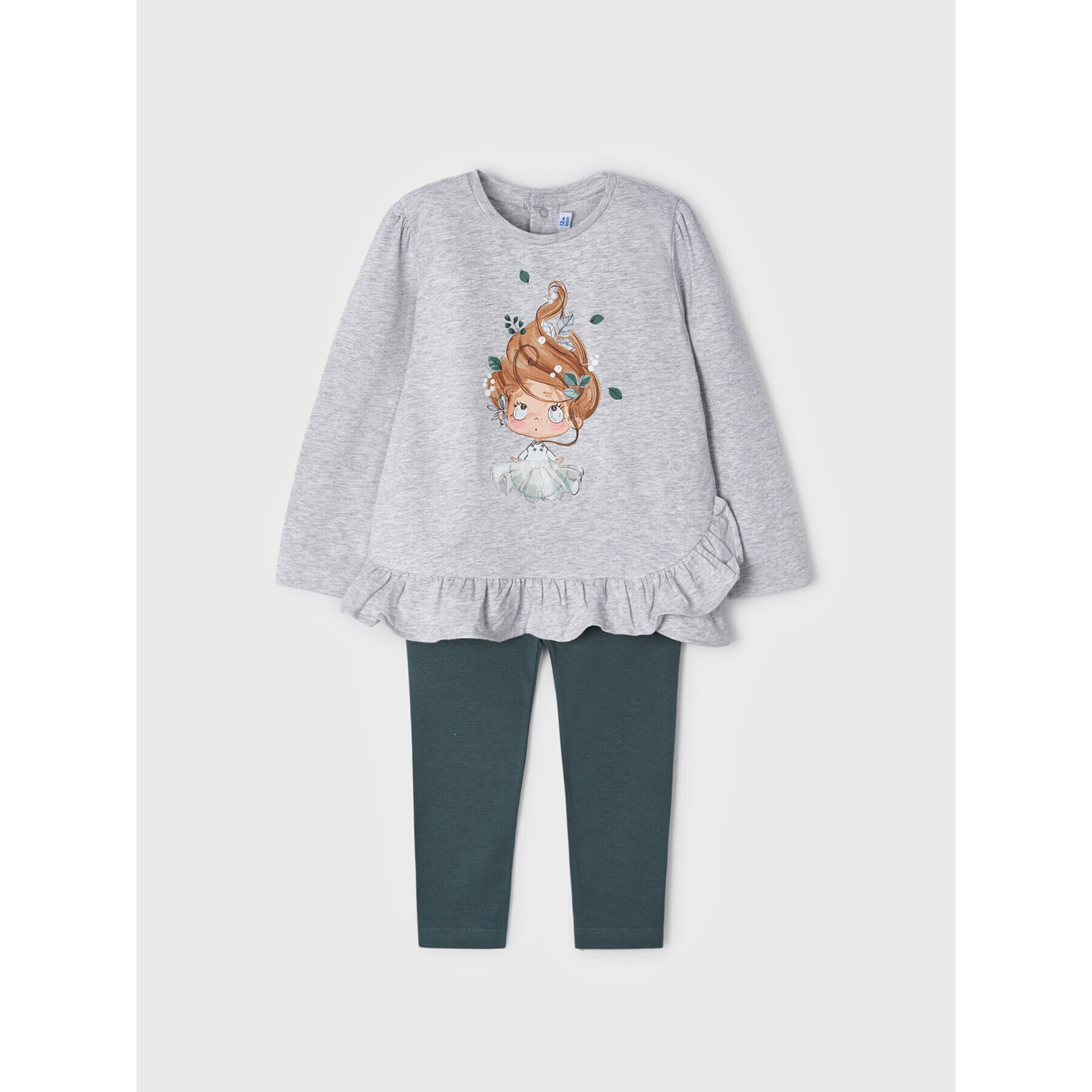 Mayoral Комплект блуза и клин 2722 Сив Regular Fit - Pepit.bg