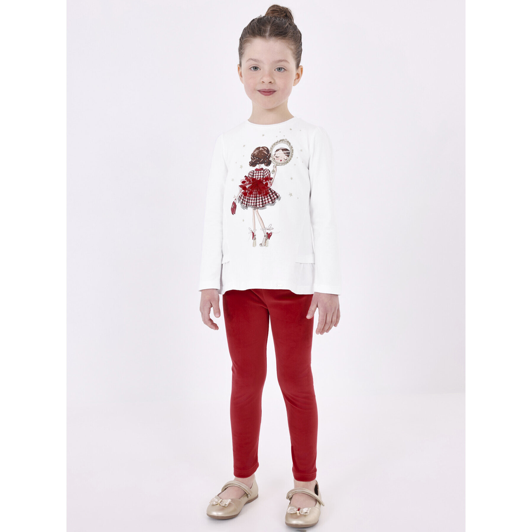 Mayoral Комплект блуза и клин 4.785 Червен Regular Fit - Pepit.bg