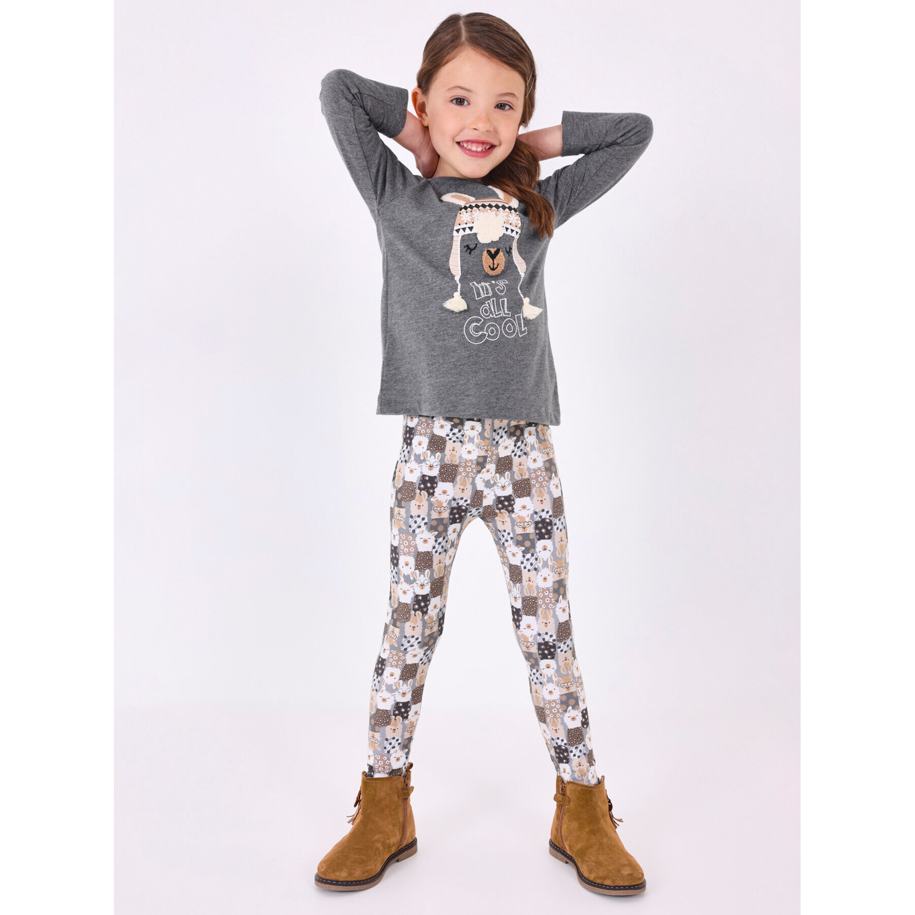 Mayoral Комплект блуза и клин 4.795 Сив Regular Fit - Pepit.bg