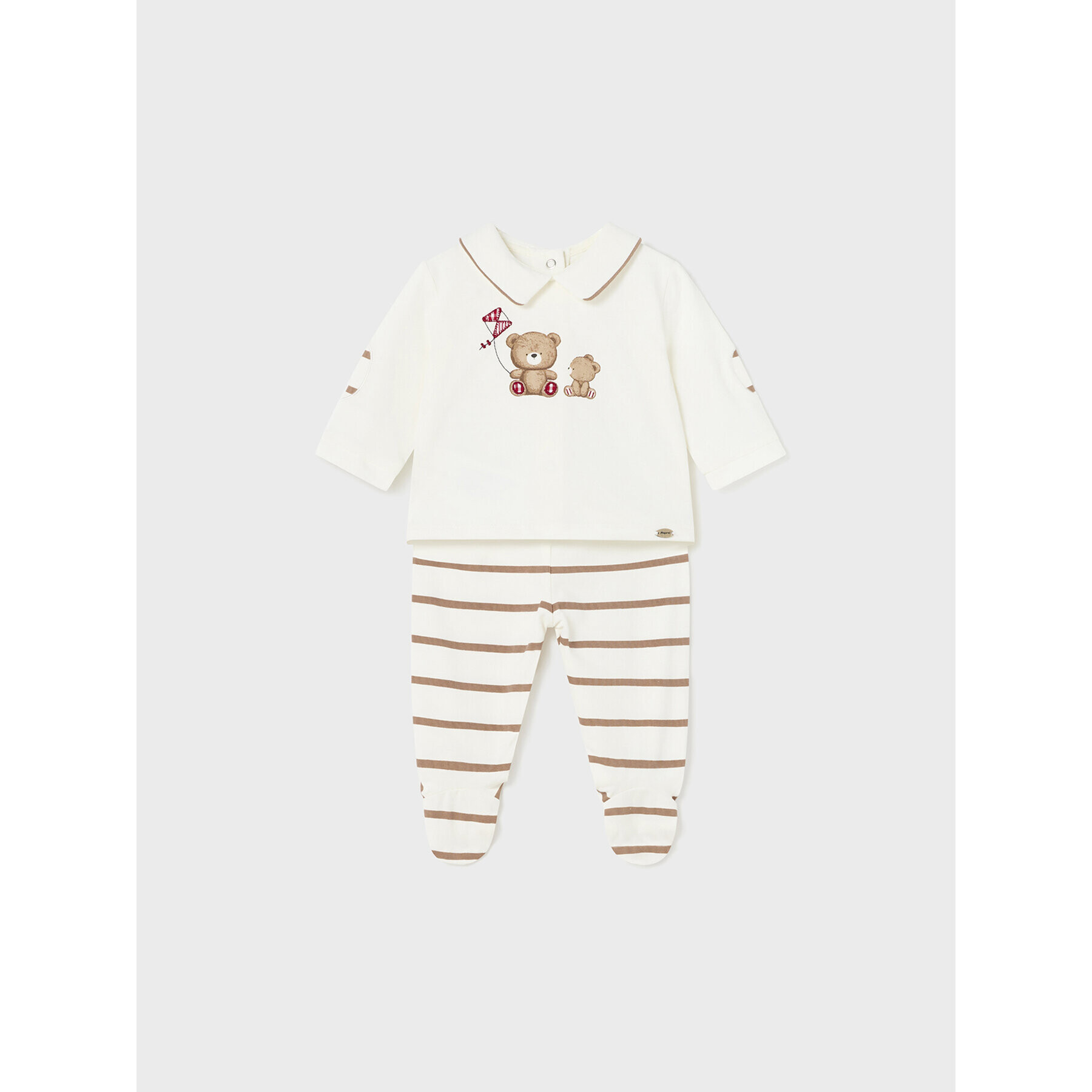 Mayoral Комплект блуза и ританки 1506 Бежов Regular Fit - Pepit.bg