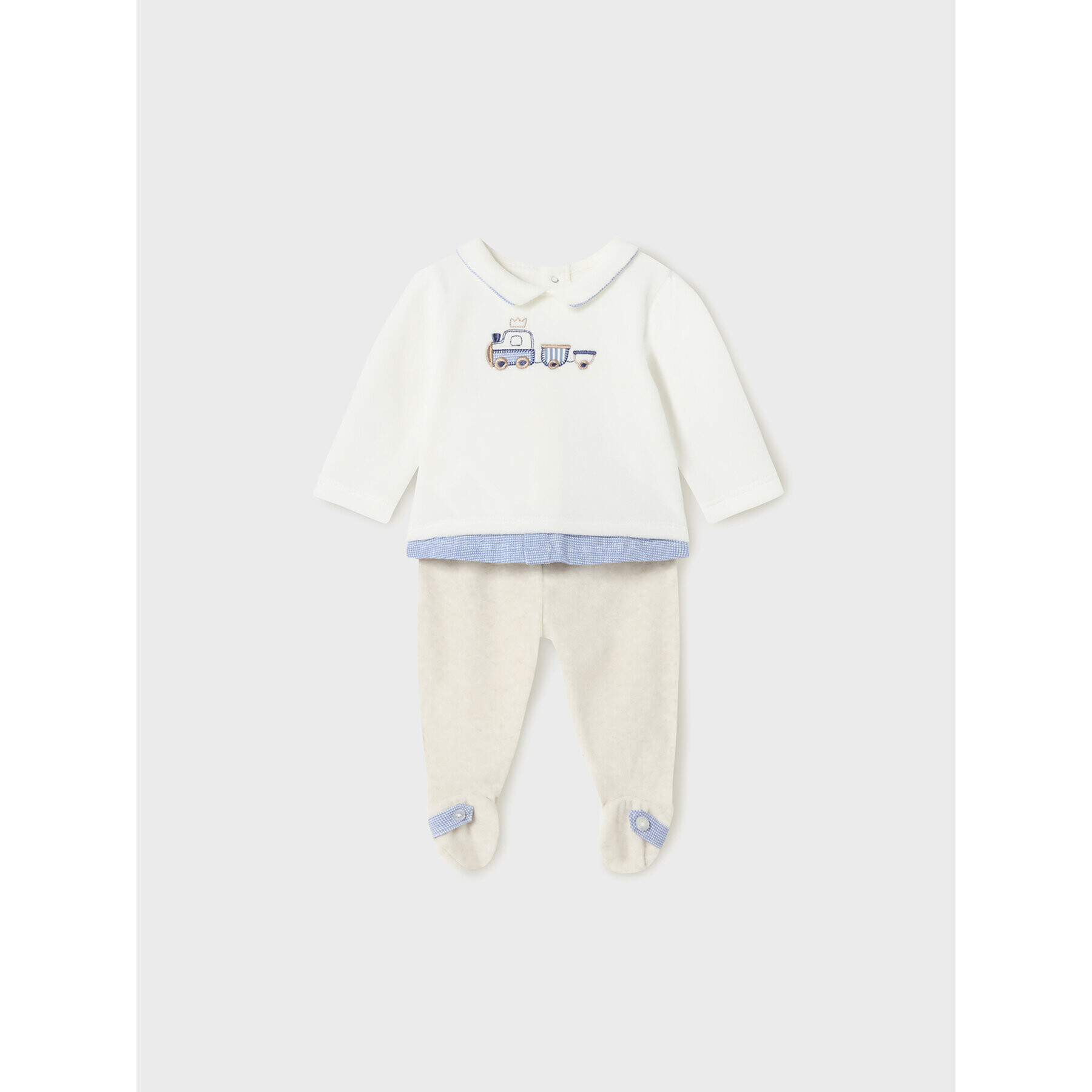 Mayoral Комплект блуза и ританки 2.508 Екрю Regular Fit - Pepit.bg
