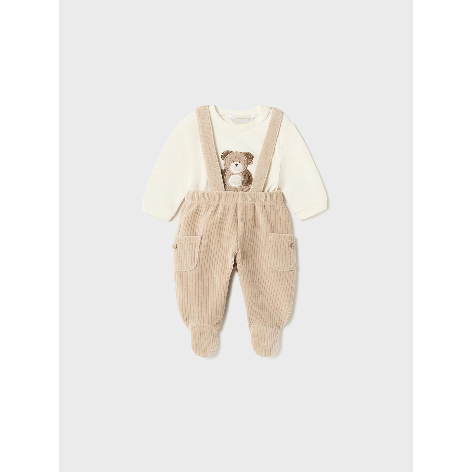 Mayoral Комплект суитшърт и ританки 2.512 Кафяв Regular Fit - Pepit.bg