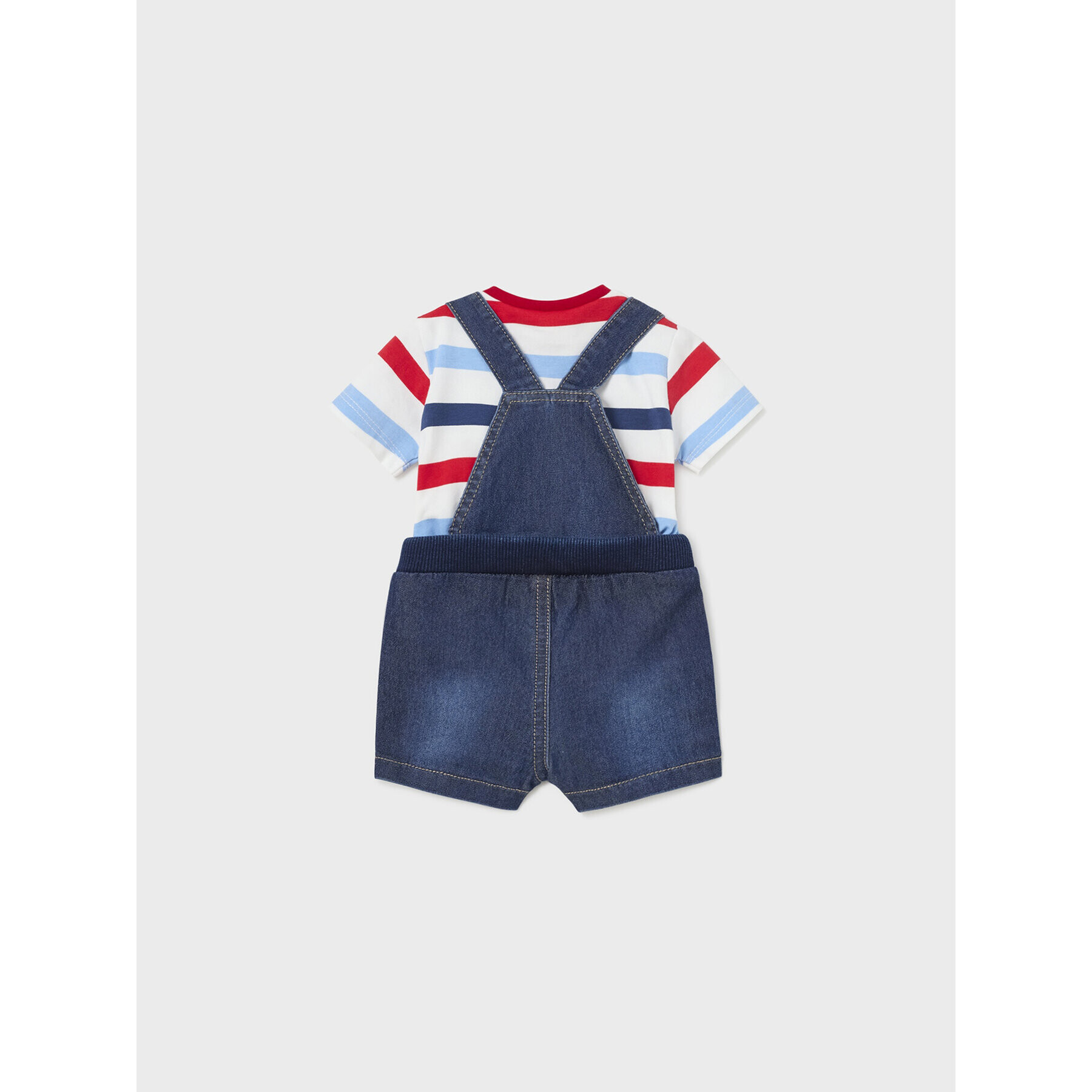 Mayoral Комплект тишърт и гащеризон 1628 Тъмносин Regular Fit - Pepit.bg