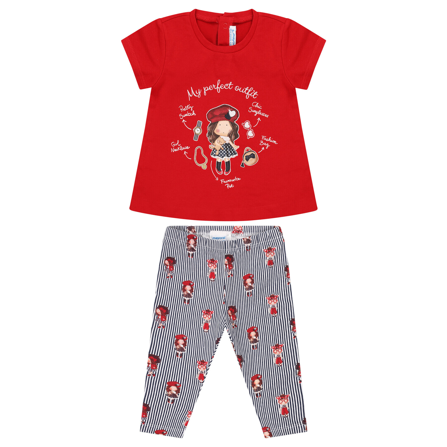 Mayoral Комплект тишърт и клин 1716 Цветен Regular Fit - Pepit.bg