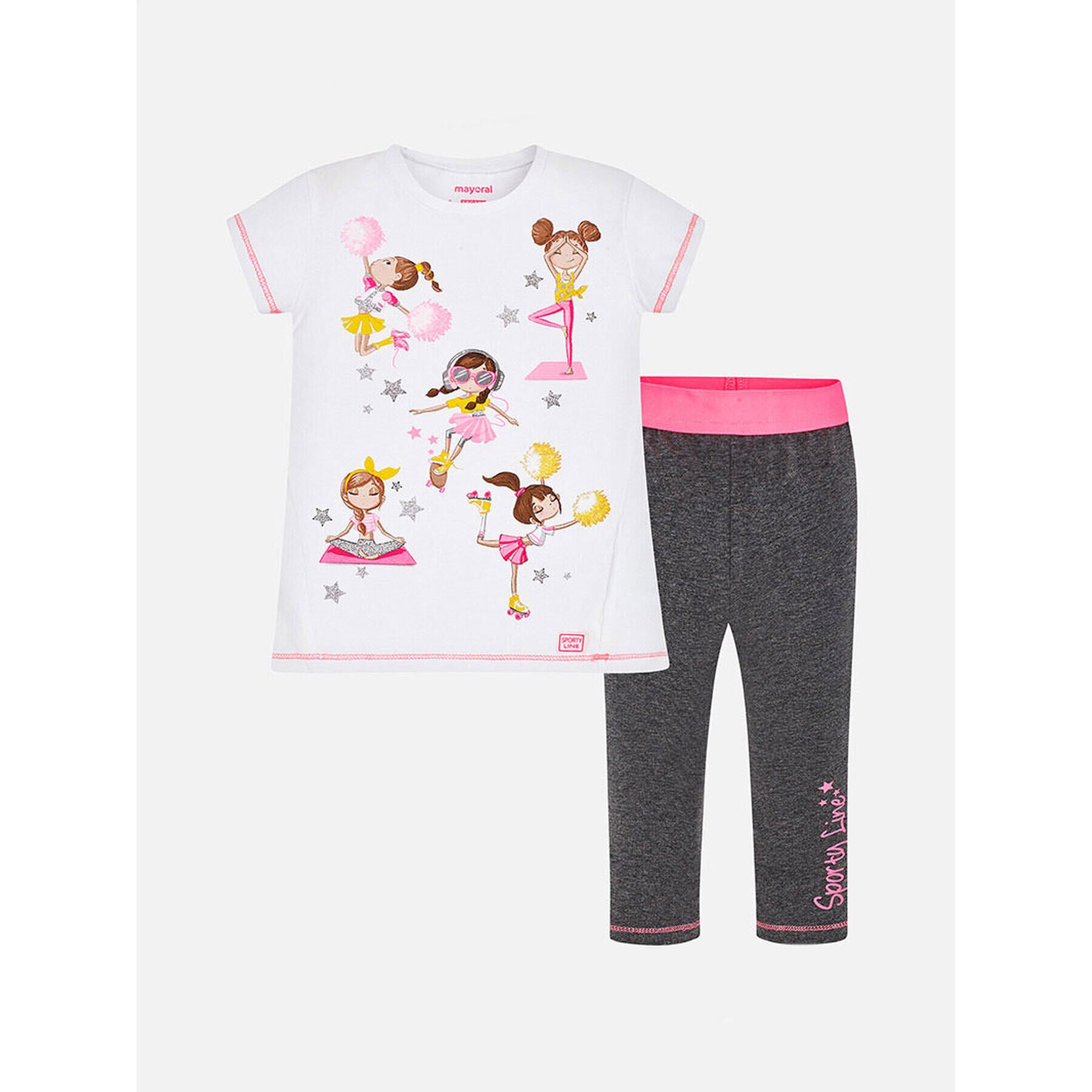Mayoral Комплект тишърт и клин 3724 Цветен Regular Fit - Pepit.bg