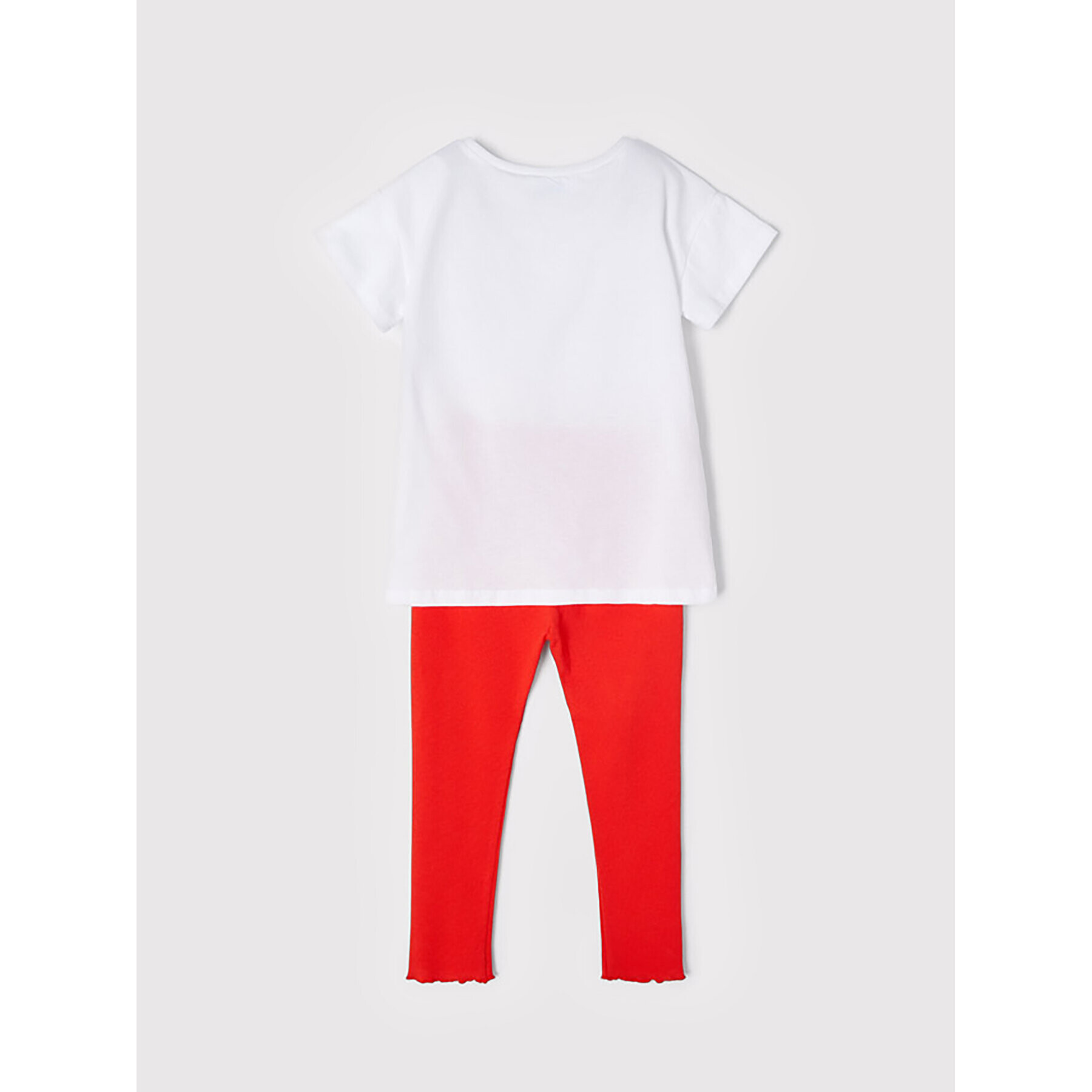Mayoral Комплект тишърт и клин 3761 Бял Regular Fit - Pepit.bg