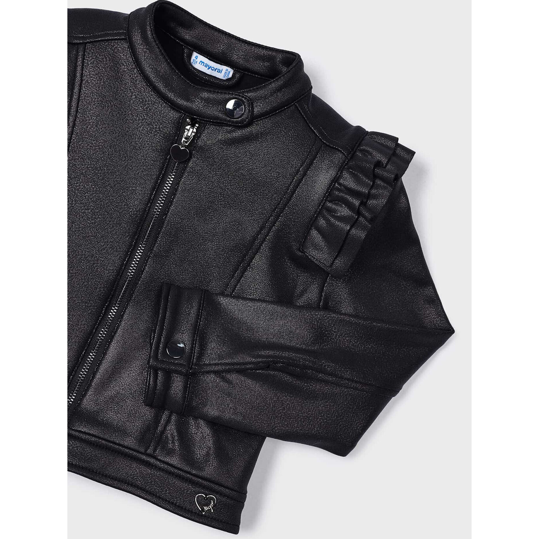 Mayoral Кожено яке 4.405 Черен Regular Fit - Pepit.bg