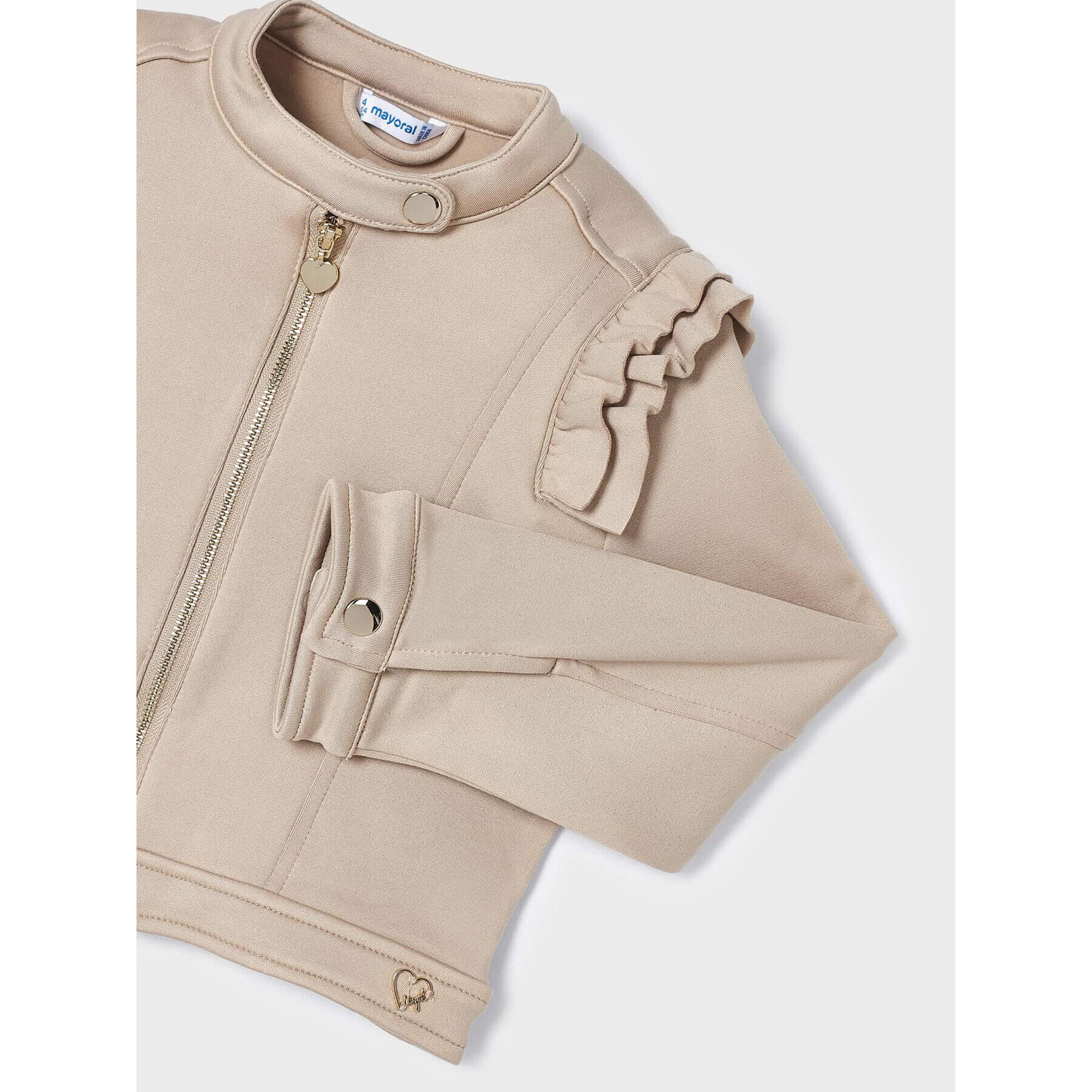 Mayoral Кожено яке 4.405 Бежов Regular Fit - Pepit.bg