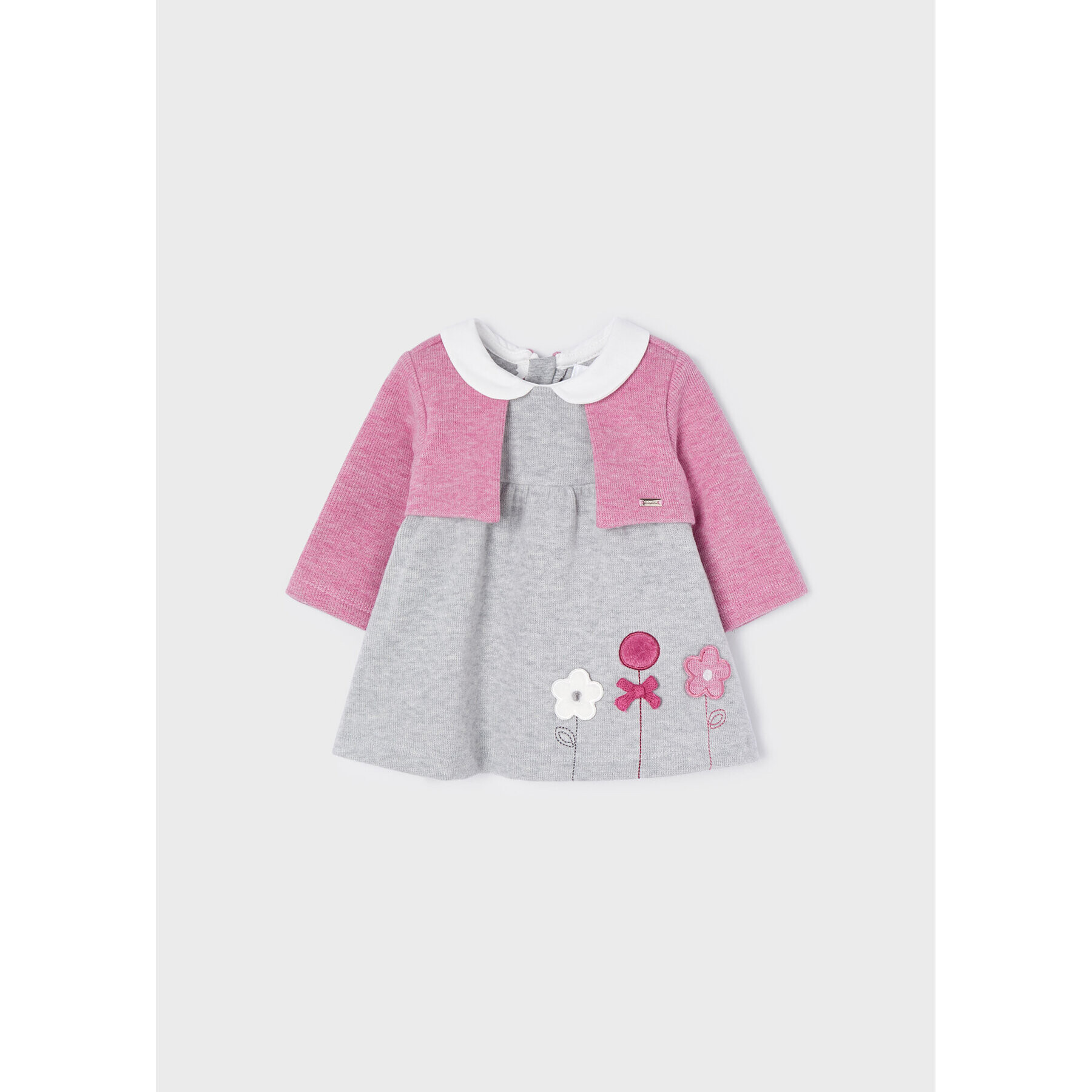 Mayoral Плетена рокля 2806 Сив Regular Fit - Pepit.bg