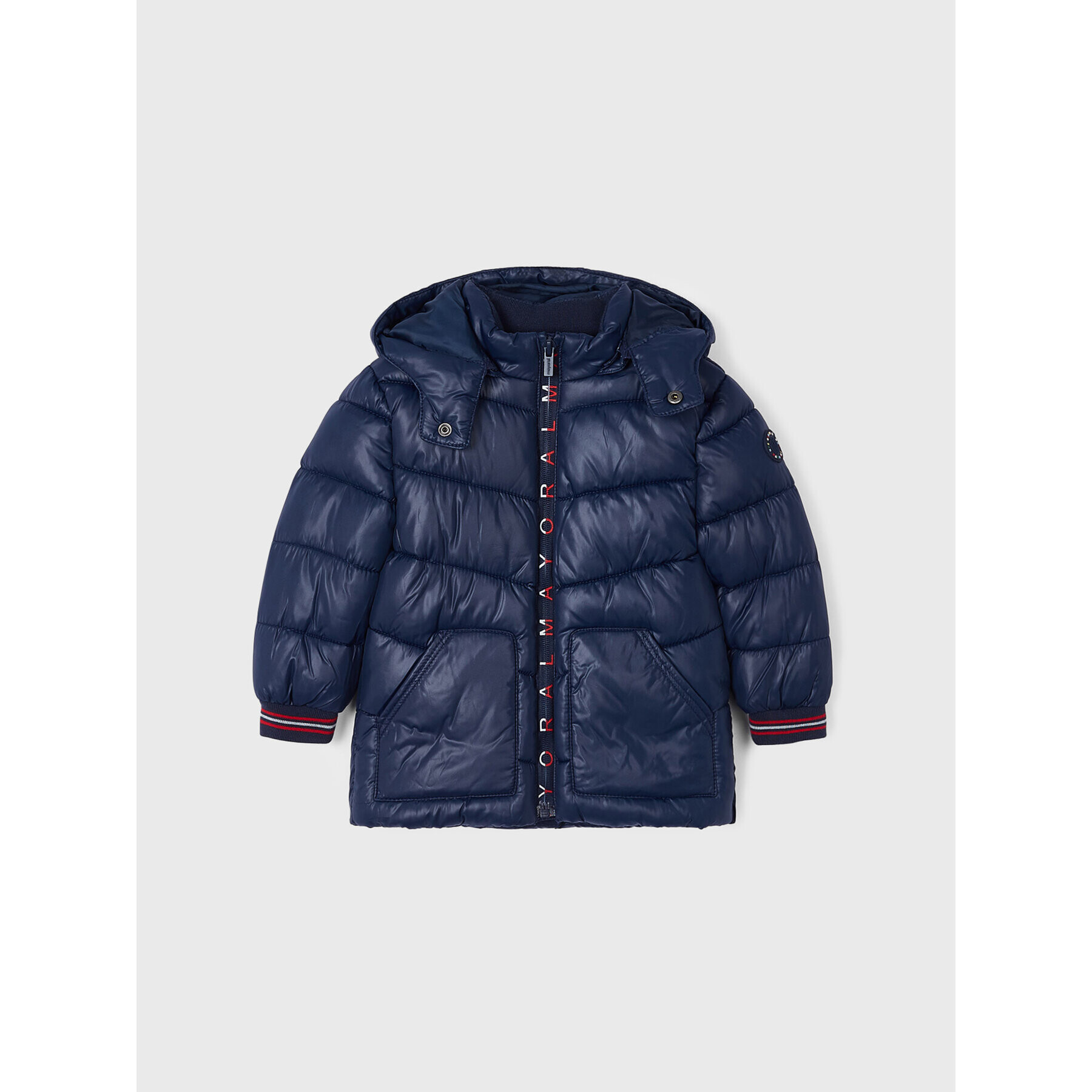 Mayoral Пухено яке 2416 Тъмносин Regular Fit - Pepit.bg