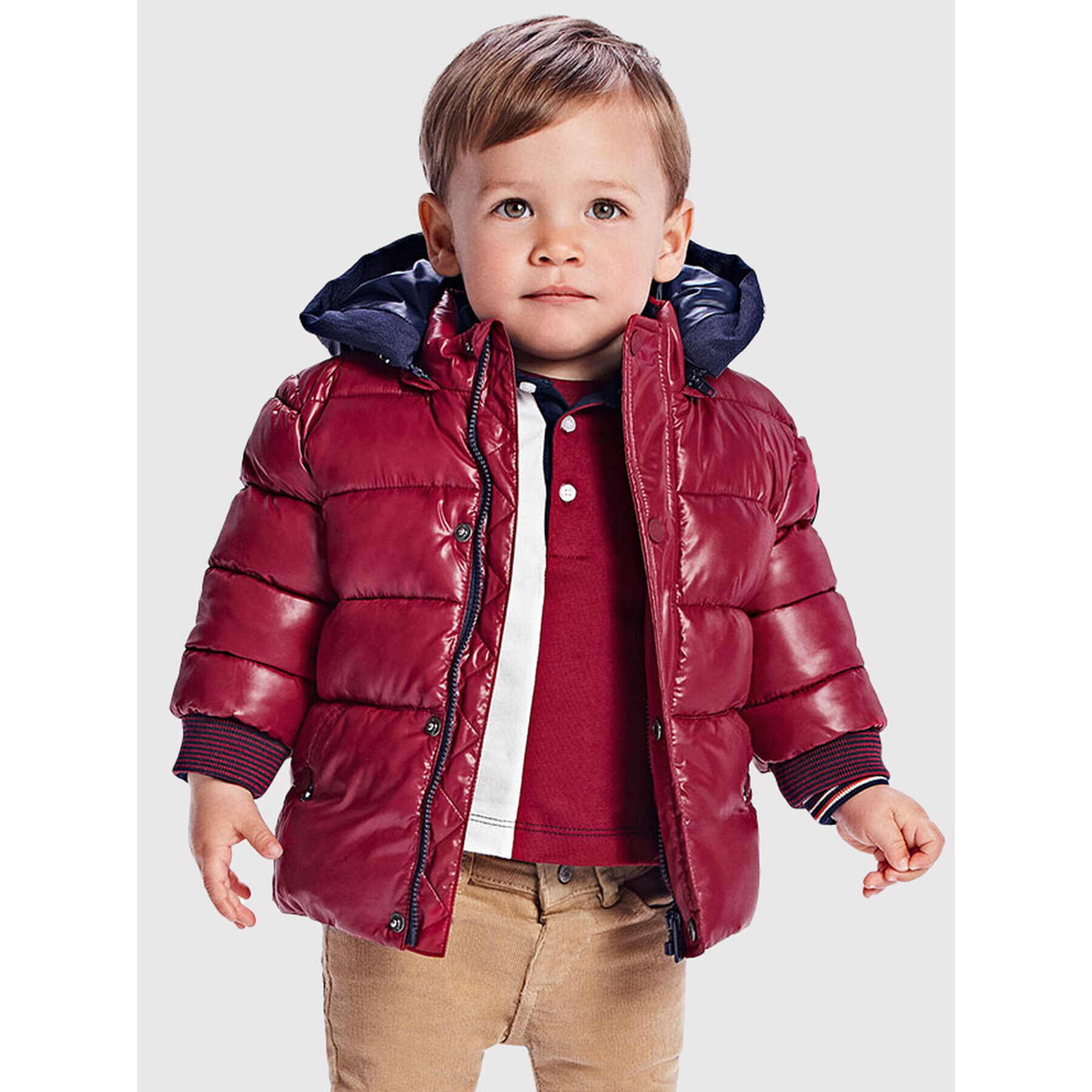 Mayoral Пухено яке 2417 Бордо Regular Fit - Pepit.bg