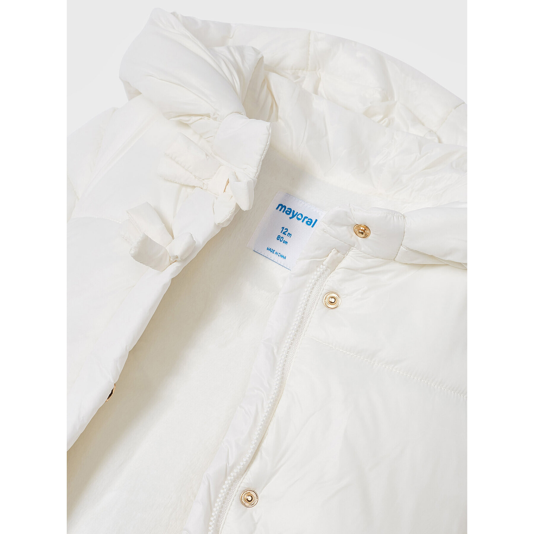Mayoral Пухено яке 2439 Бежов Regular Fit - Pepit.bg