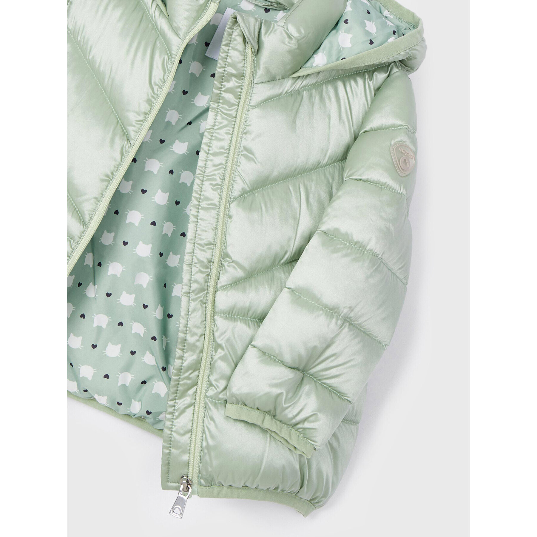 Mayoral Пухено яке 2440 Зелен Regular Fit - Pepit.bg