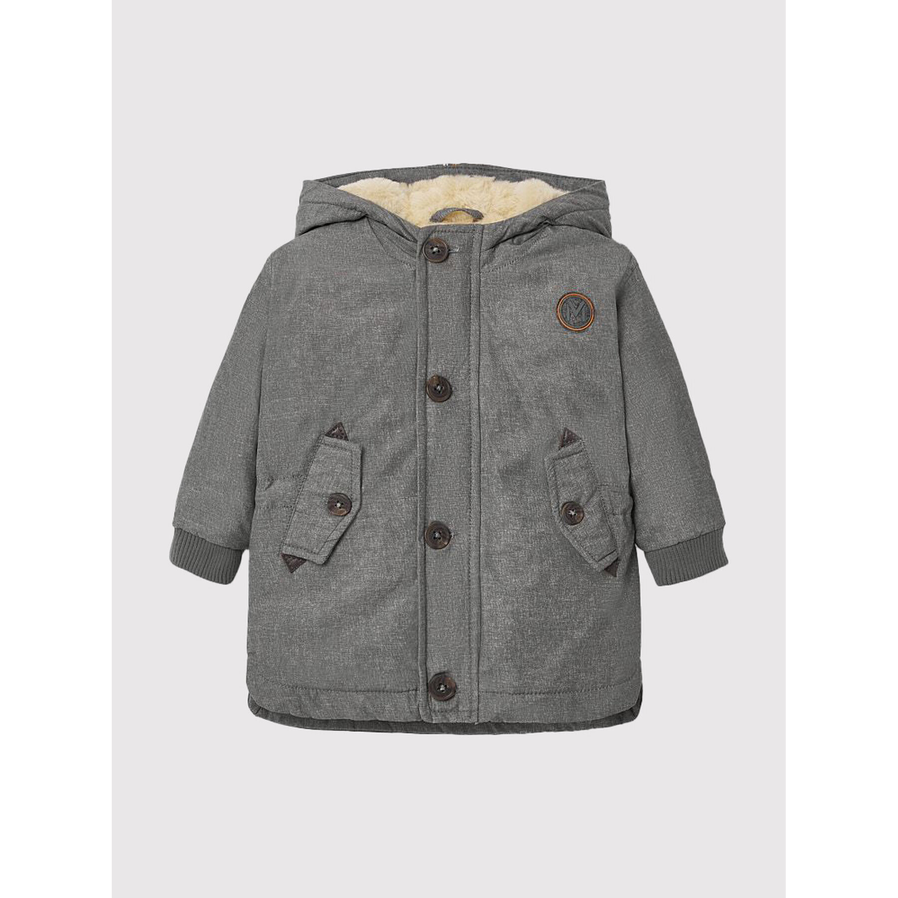 Mayoral Пухено яке 2481 Сив Regular Fit - Pepit.bg