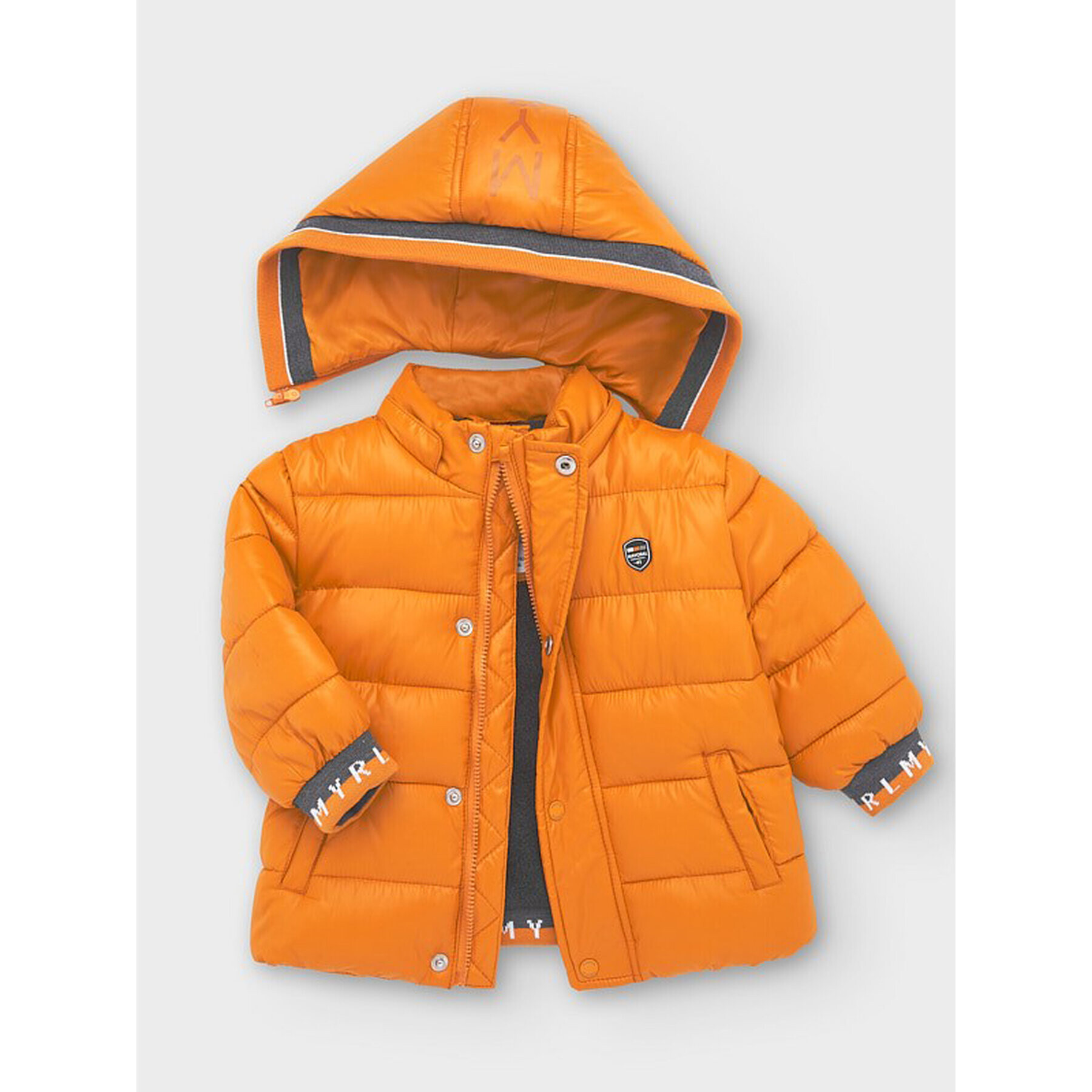 Mayoral Пухено яке 2482 Оранжев Regular Fit - Pepit.bg