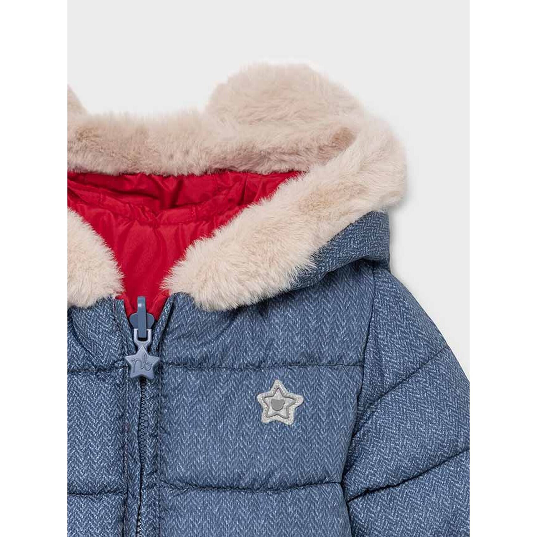 Mayoral Пухено яке 2496 Червен Regular Fit - Pepit.bg