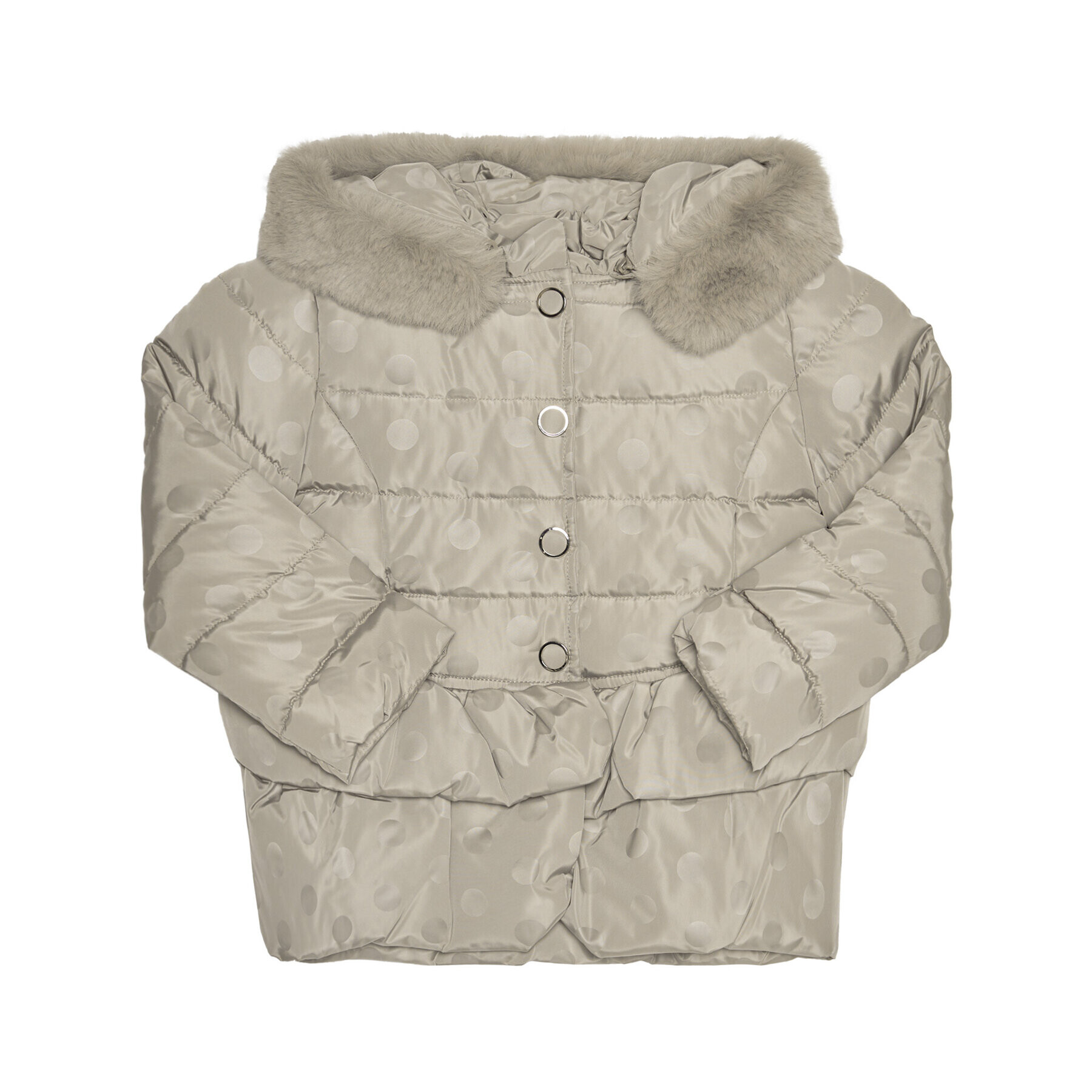 Mayoral Пухено яке 4412 Бежов Regular Fit - Pepit.bg