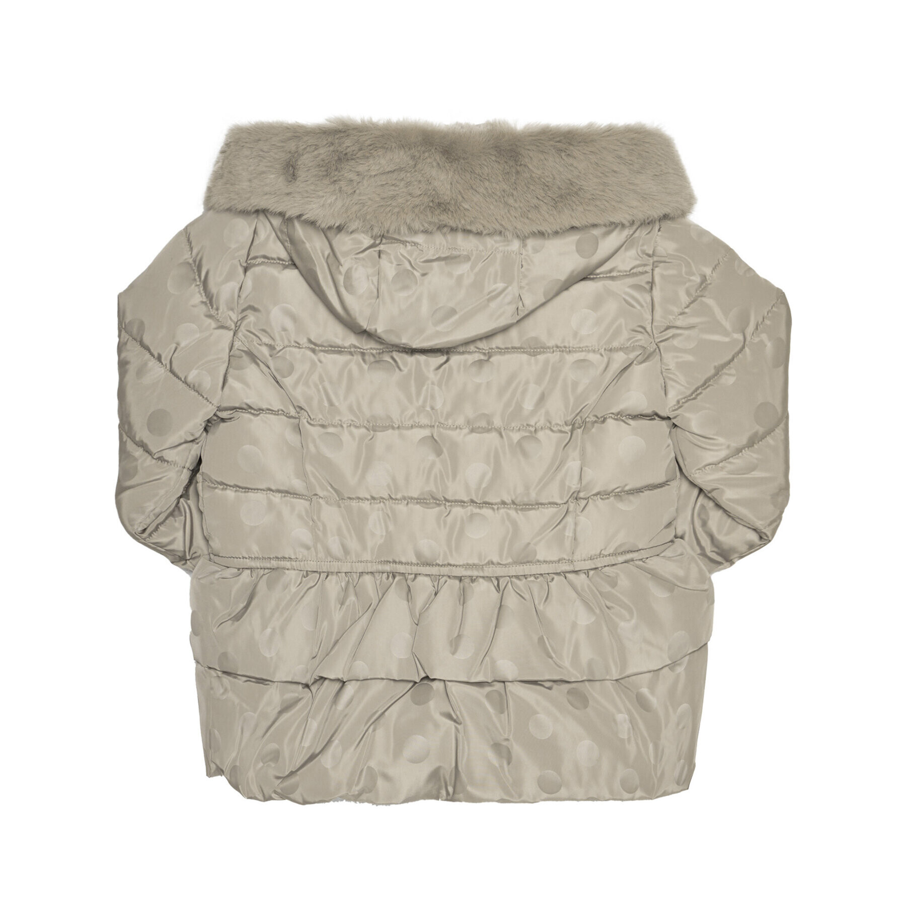 Mayoral Пухено яке 4412 Бежов Regular Fit - Pepit.bg