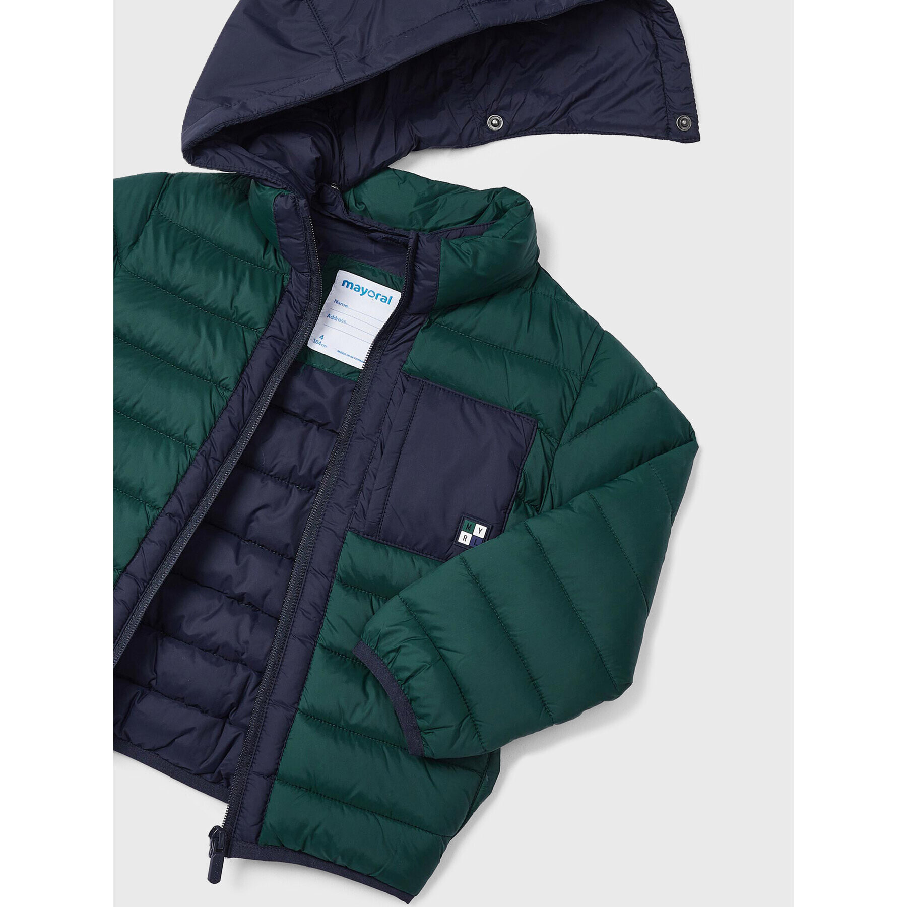 Mayoral Пухено яке 4465 Зелен Regular Fit - Pepit.bg