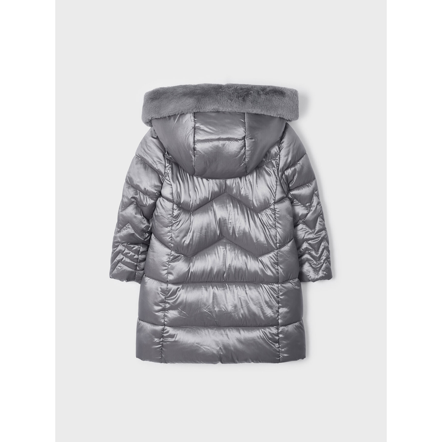 Mayoral Пухено яке 4488 Сив Regular Fit - Pepit.bg
