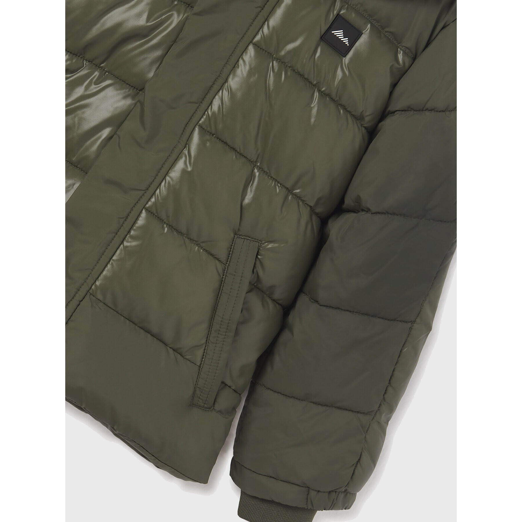 Mayoral Пухено яке 7461 Зелен Regular Fit - Pepit.bg