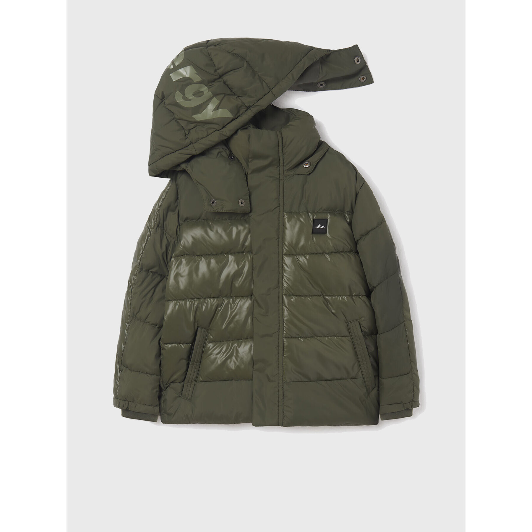 Mayoral Пухено яке 7461 Зелен Regular Fit - Pepit.bg