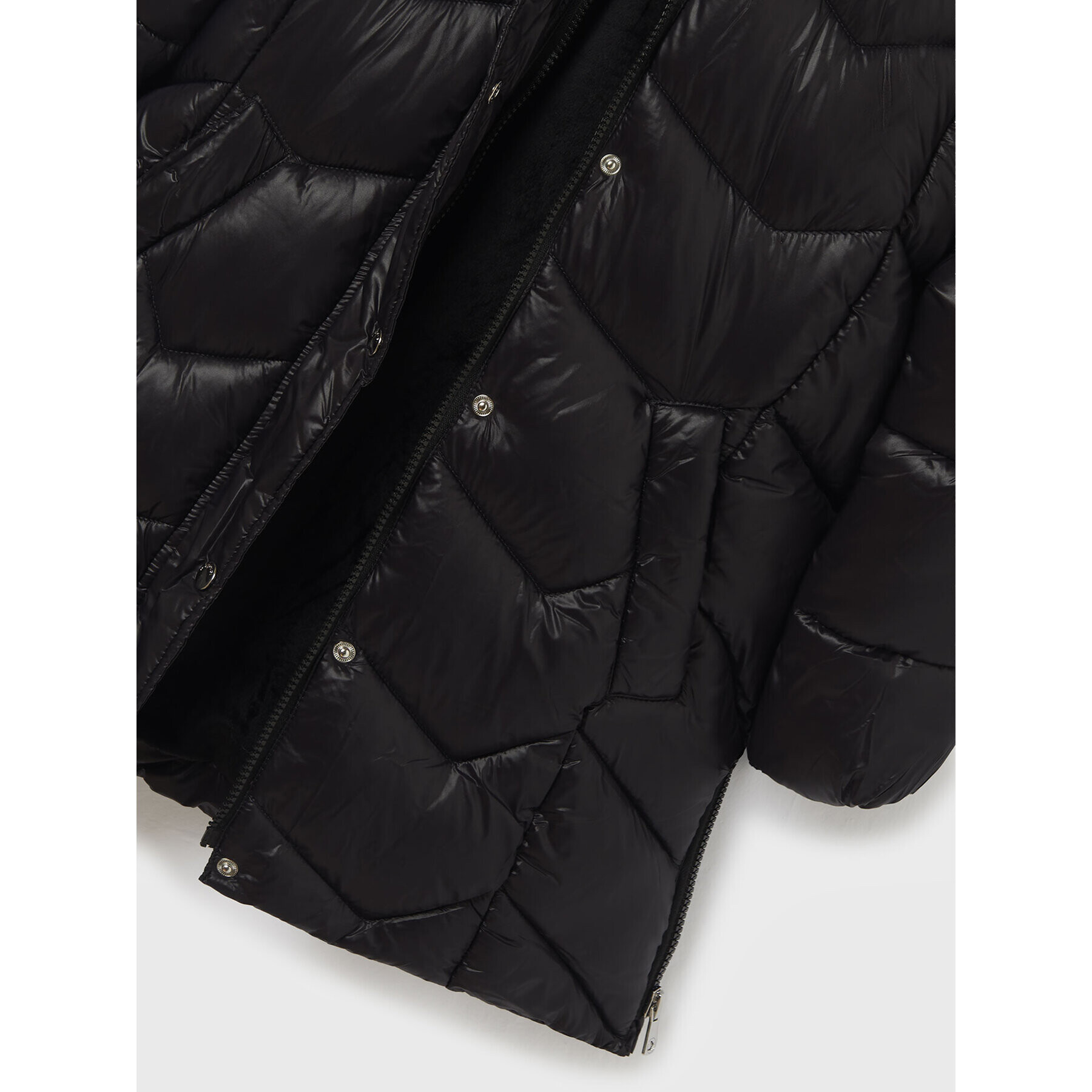 Mayoral Пухено яке 7485 Черен Regular Fit - Pepit.bg