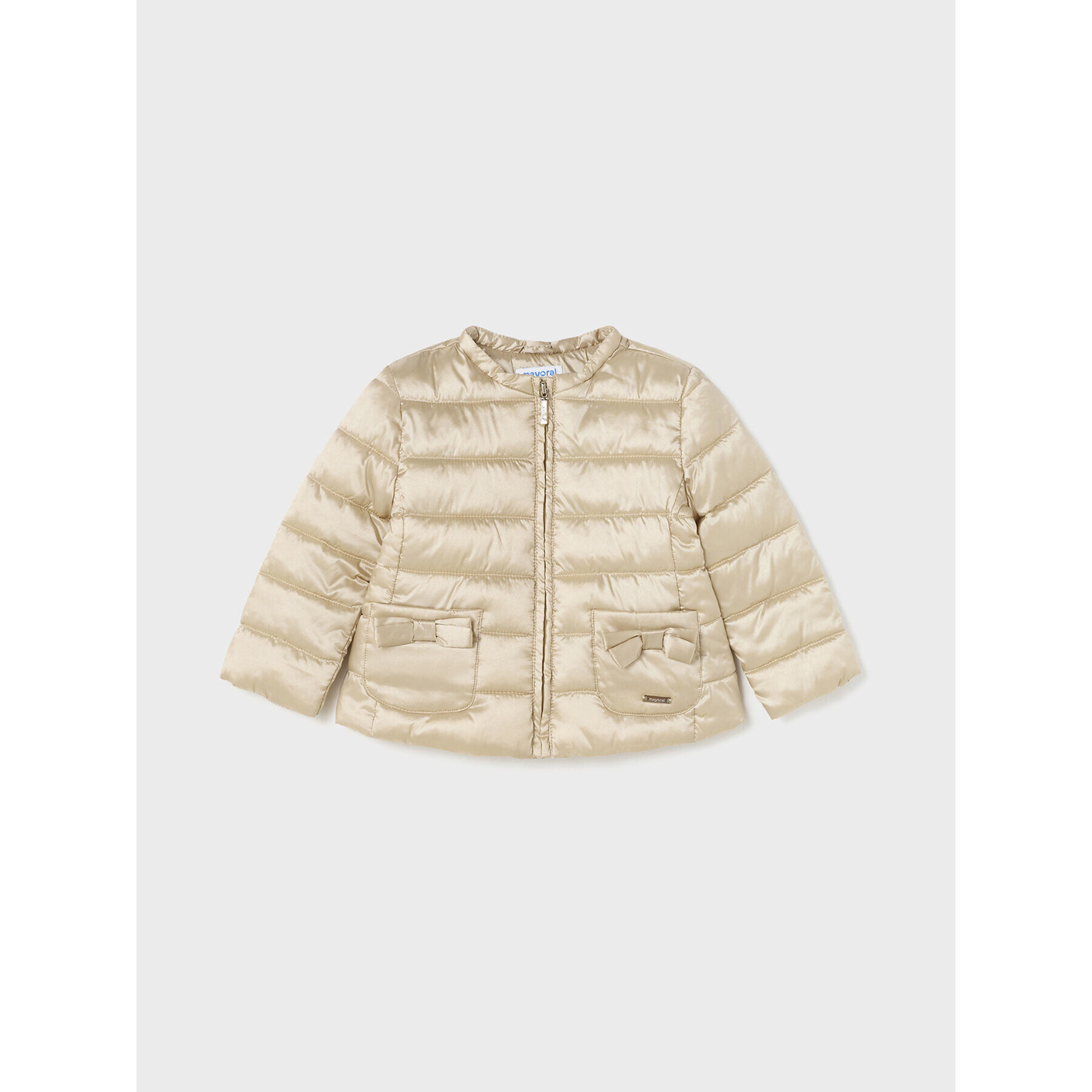 Mayoral Пухено яке 1411 Бежов Regular Fit - Pepit.bg