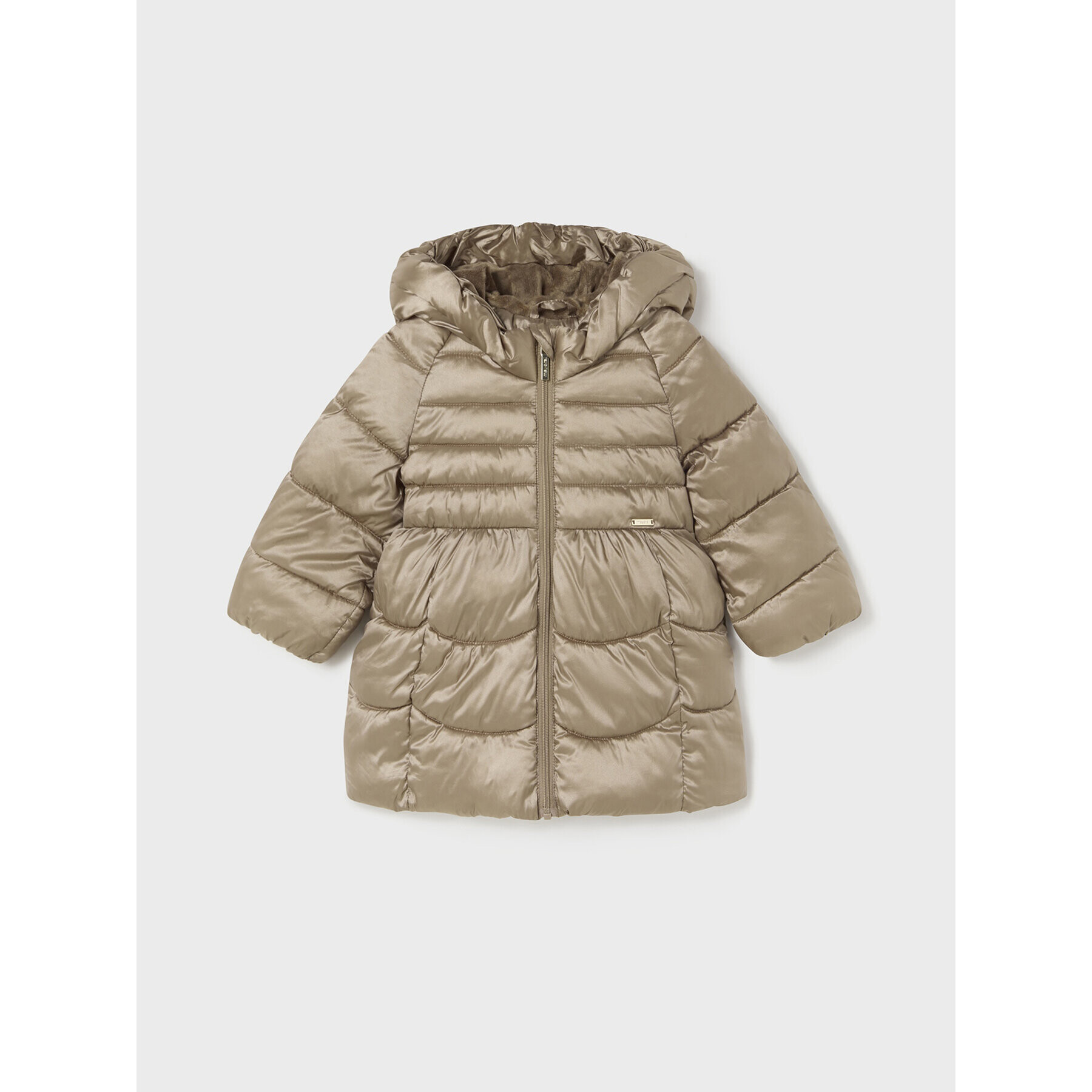 Mayoral Пухено яке 2.425 Кафяв Regular Fit - Pepit.bg