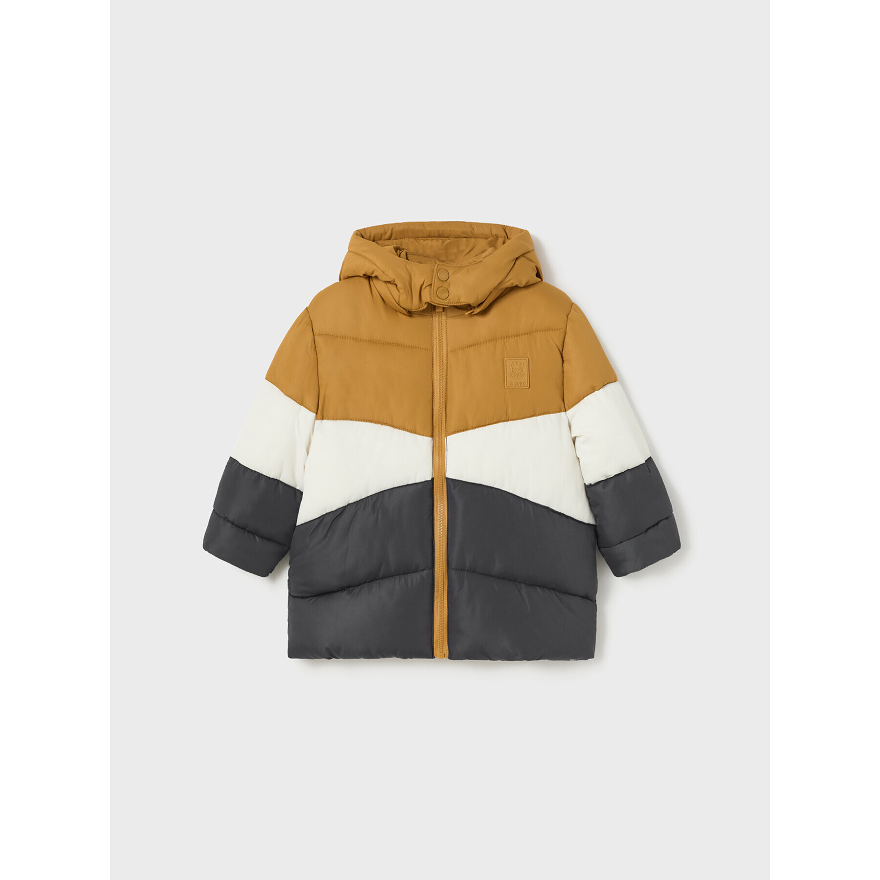 Mayoral Пухено яке 2.437 Кафяв Regular Fit - Pepit.bg