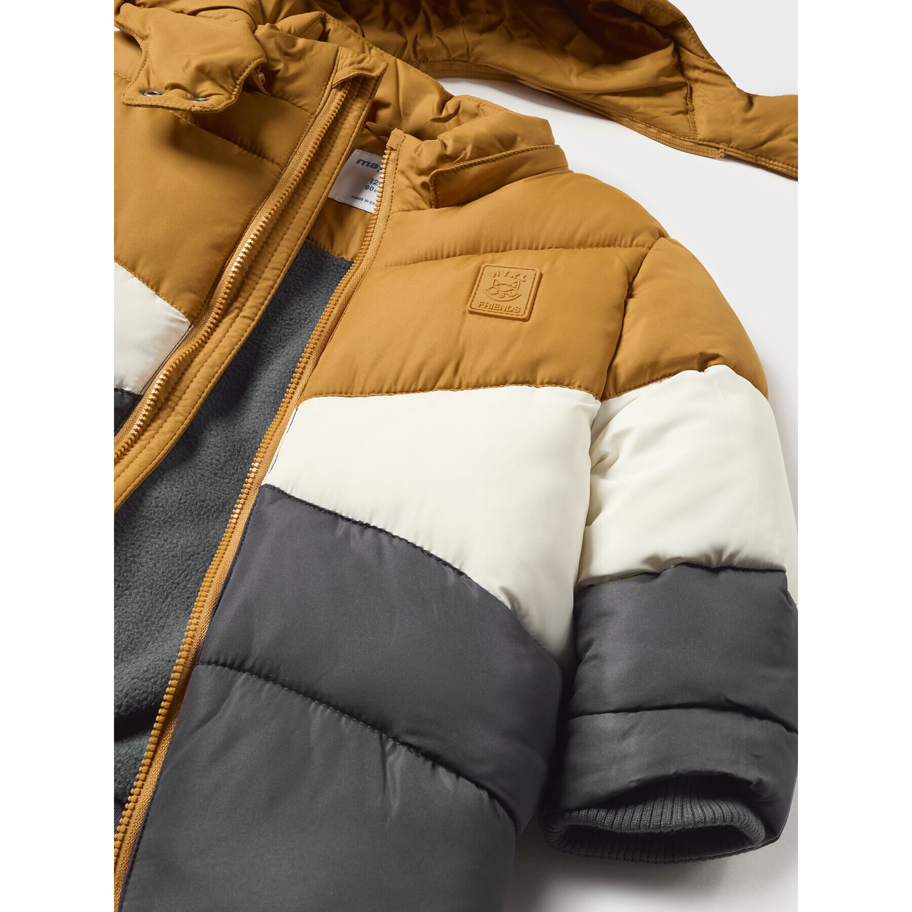 Mayoral Пухено яке 2.437 Кафяв Regular Fit - Pepit.bg