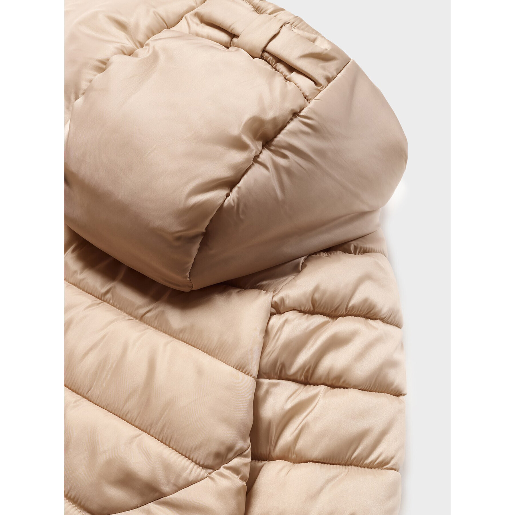 Mayoral Пухено яке 2436 Бежов Regular Fit - Pepit.bg