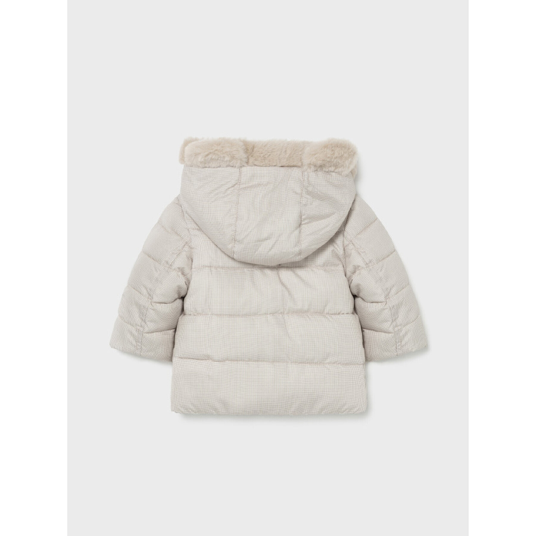 Mayoral Пухено яке 2496 Бежов Regular Fit - Pepit.bg