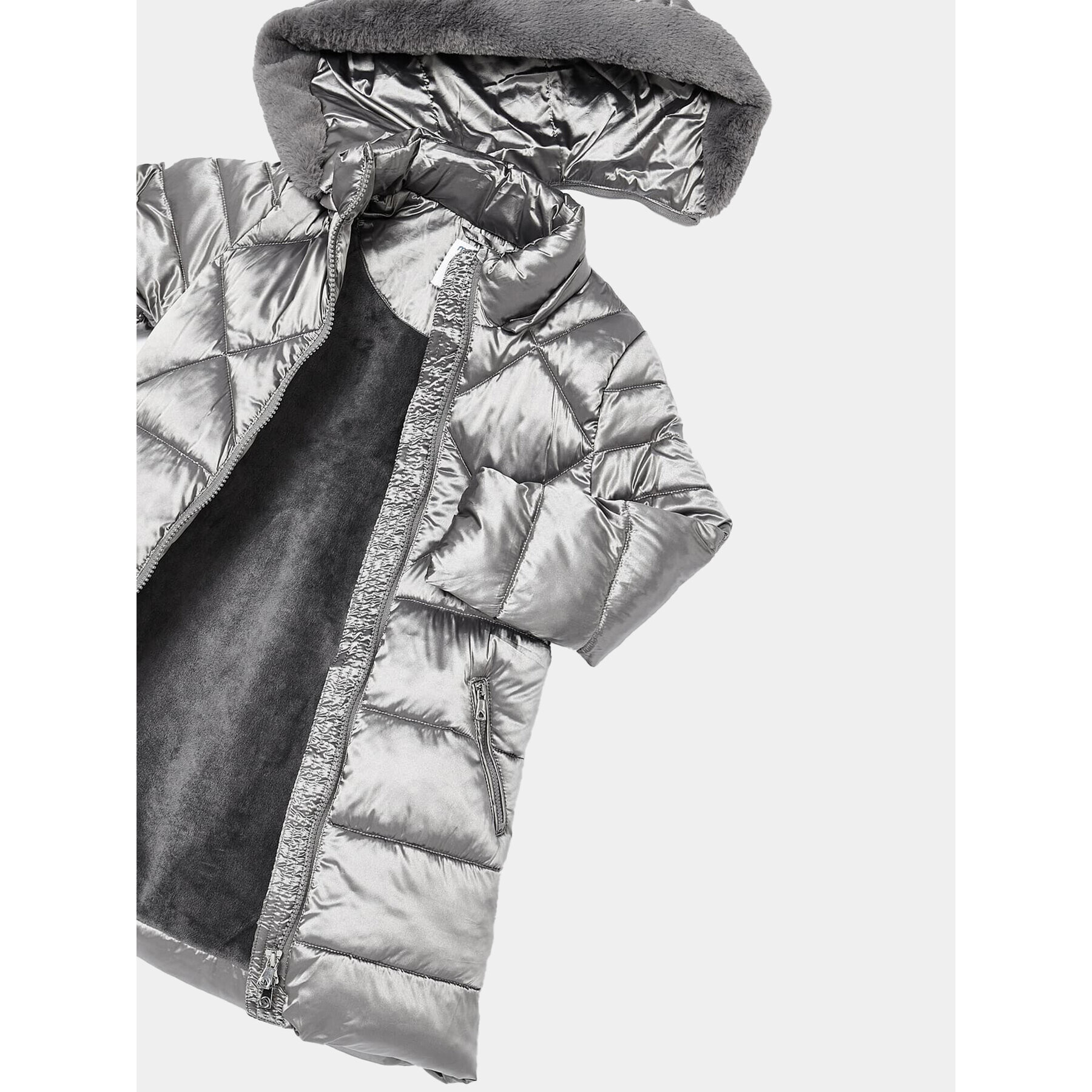 Mayoral Пухено яке 4.415 Сив Regular Fit - Pepit.bg