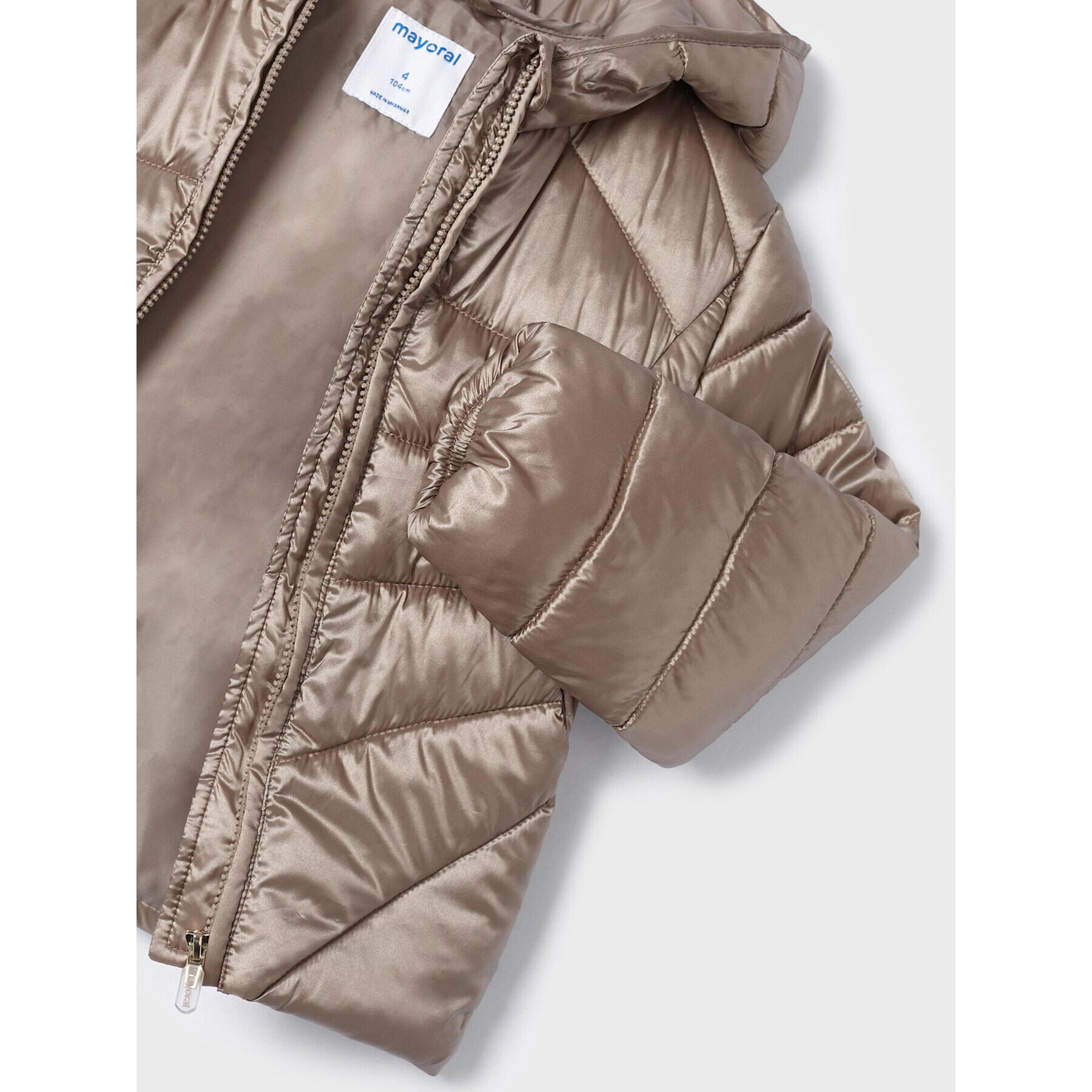 Mayoral Пухено яке 4.416 Кафяв Regular Fit - Pepit.bg