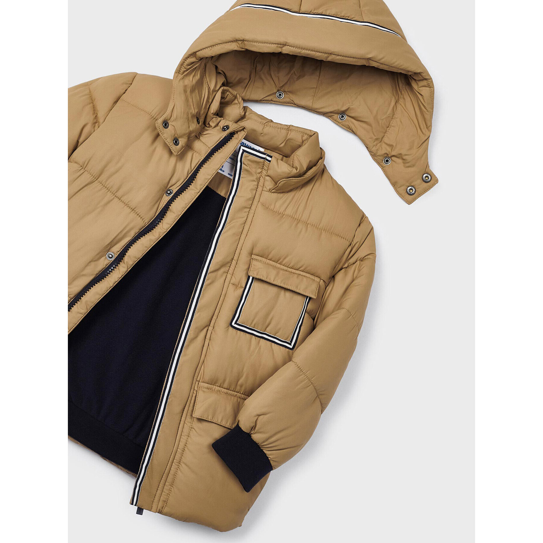 Mayoral Пухено яке 4.438 Кафяв Regular Fit - Pepit.bg