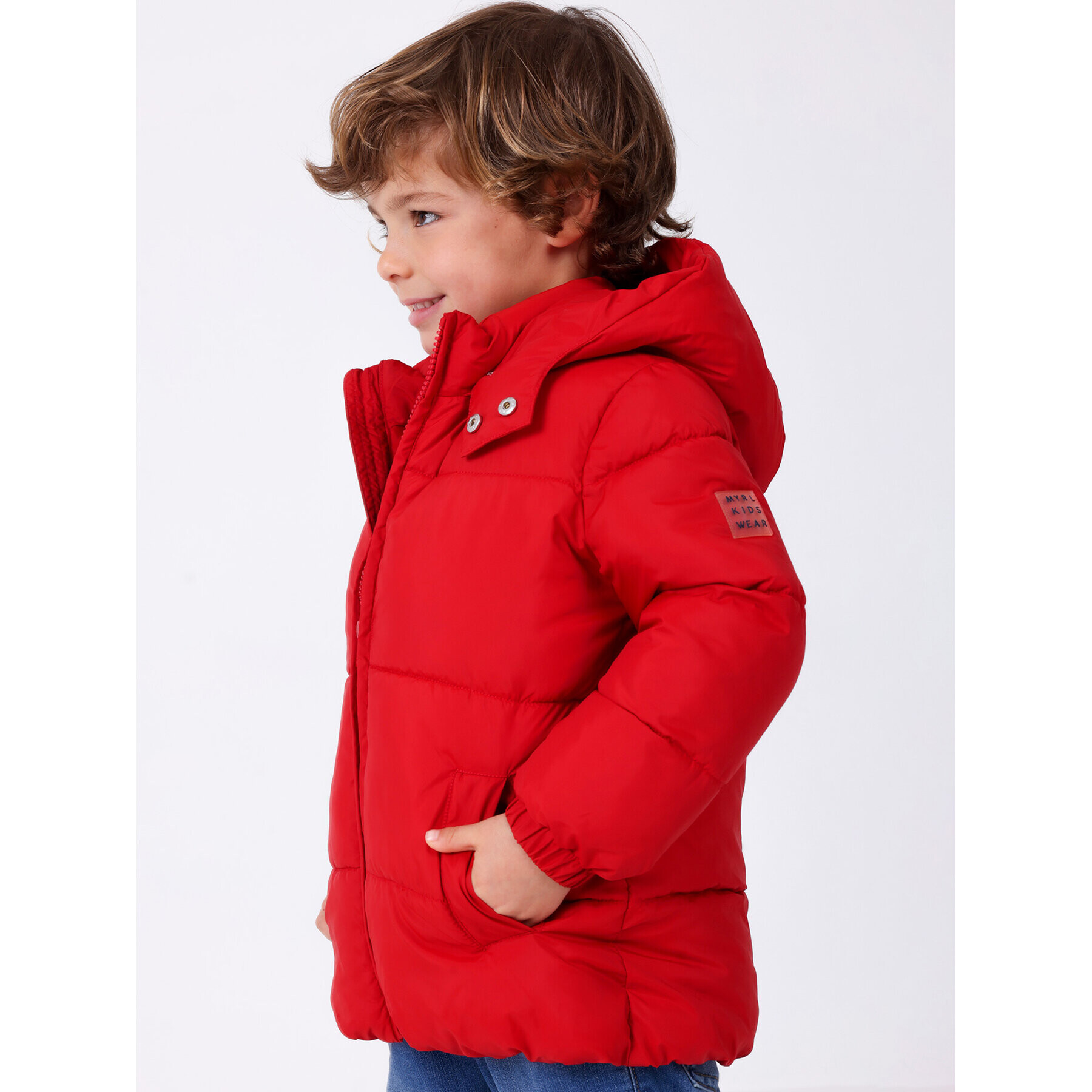 Mayoral Пухено яке 412 Червен Regular Fit - Pepit.bg