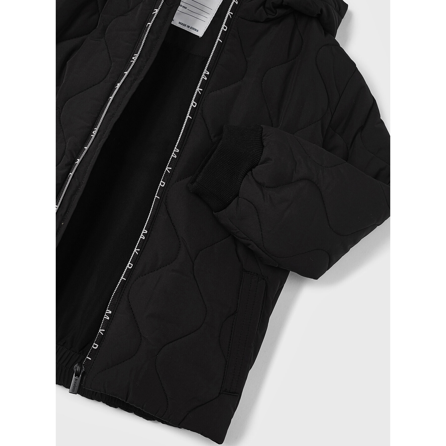 Mayoral Пухено яке 4468 Черен Regular Fit - Pepit.bg