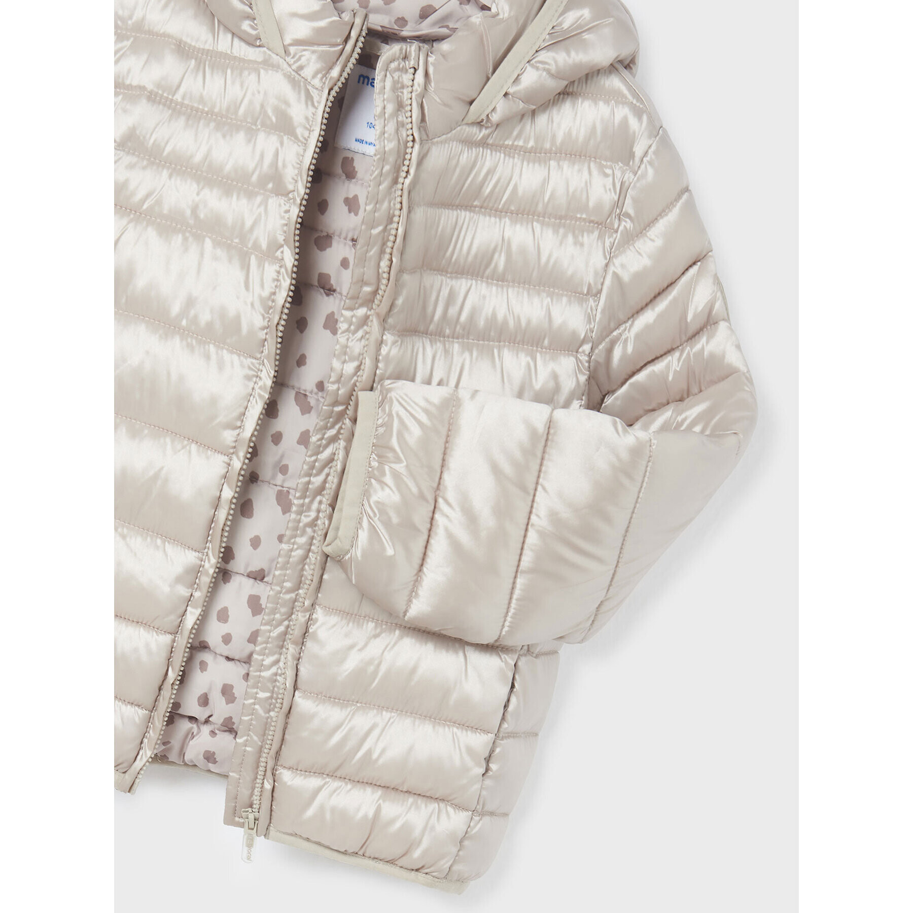 Mayoral Пухено яке 4495 Бежов Regular Fit - Pepit.bg