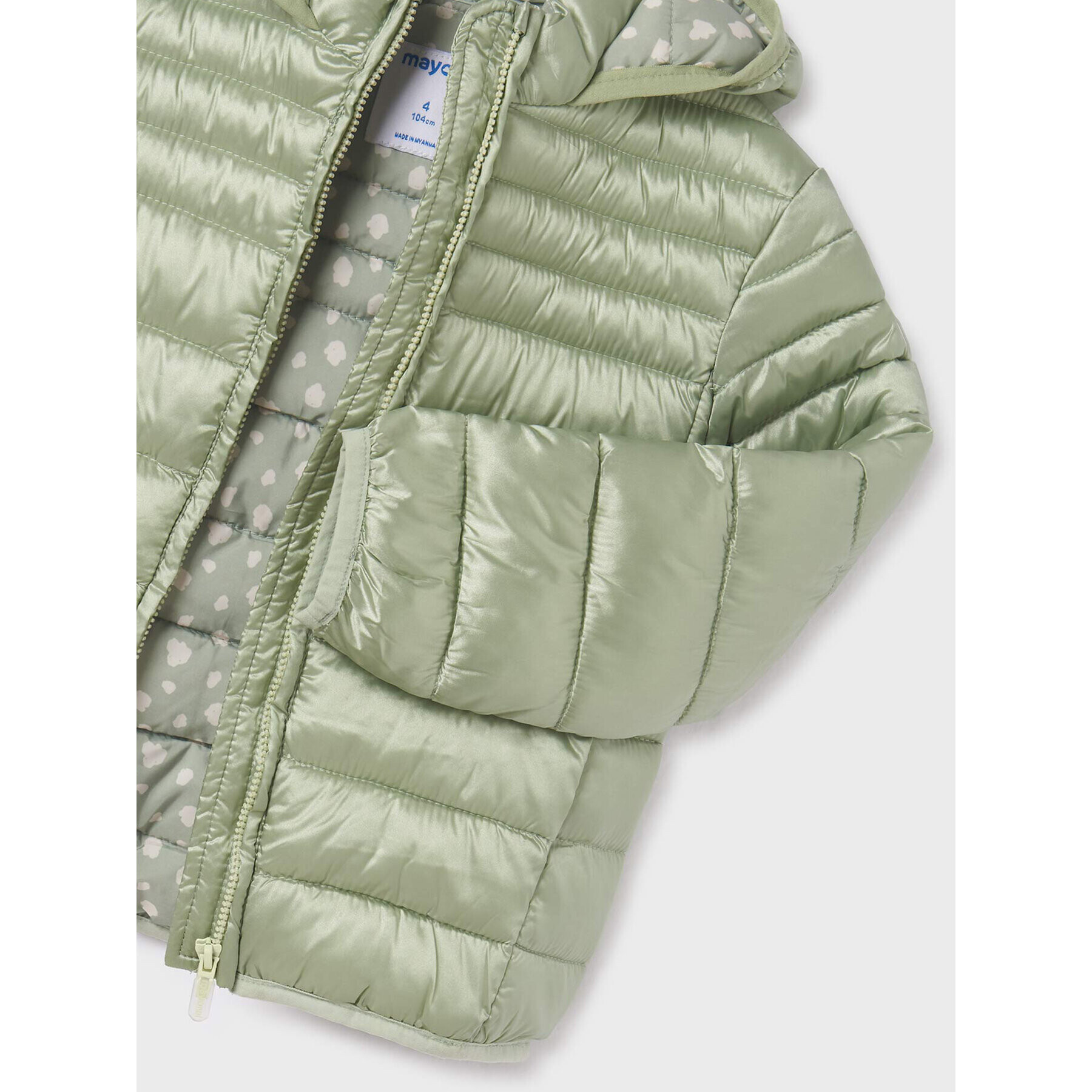 Mayoral Пухено яке 4495 Зелен Regular Fit - Pepit.bg