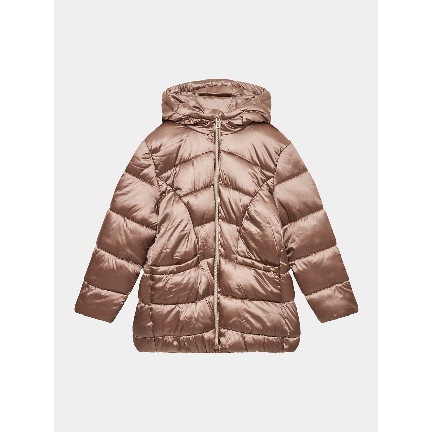 Mayoral Пухено яке 7.410 Кафяв Regular Fit - Pepit.bg